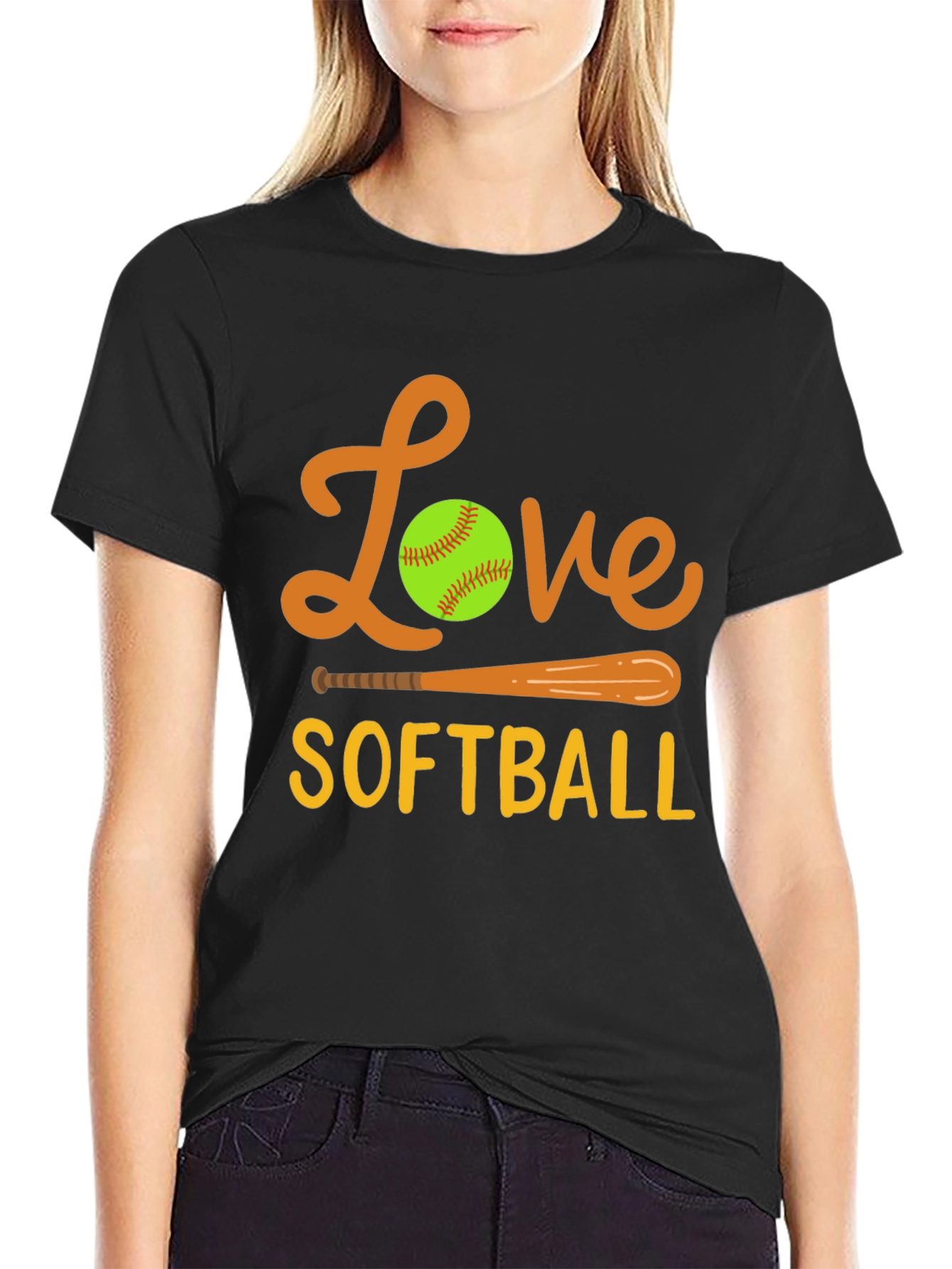 Love Softball Graphic Tee - Sporty & Stylish!