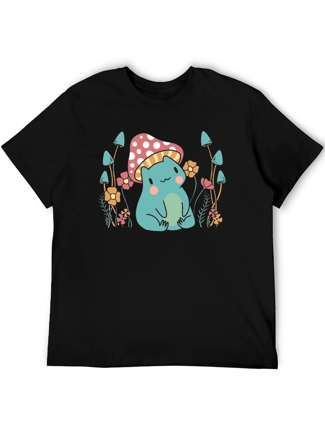 Cute Mushroom Frog Graphic Tee