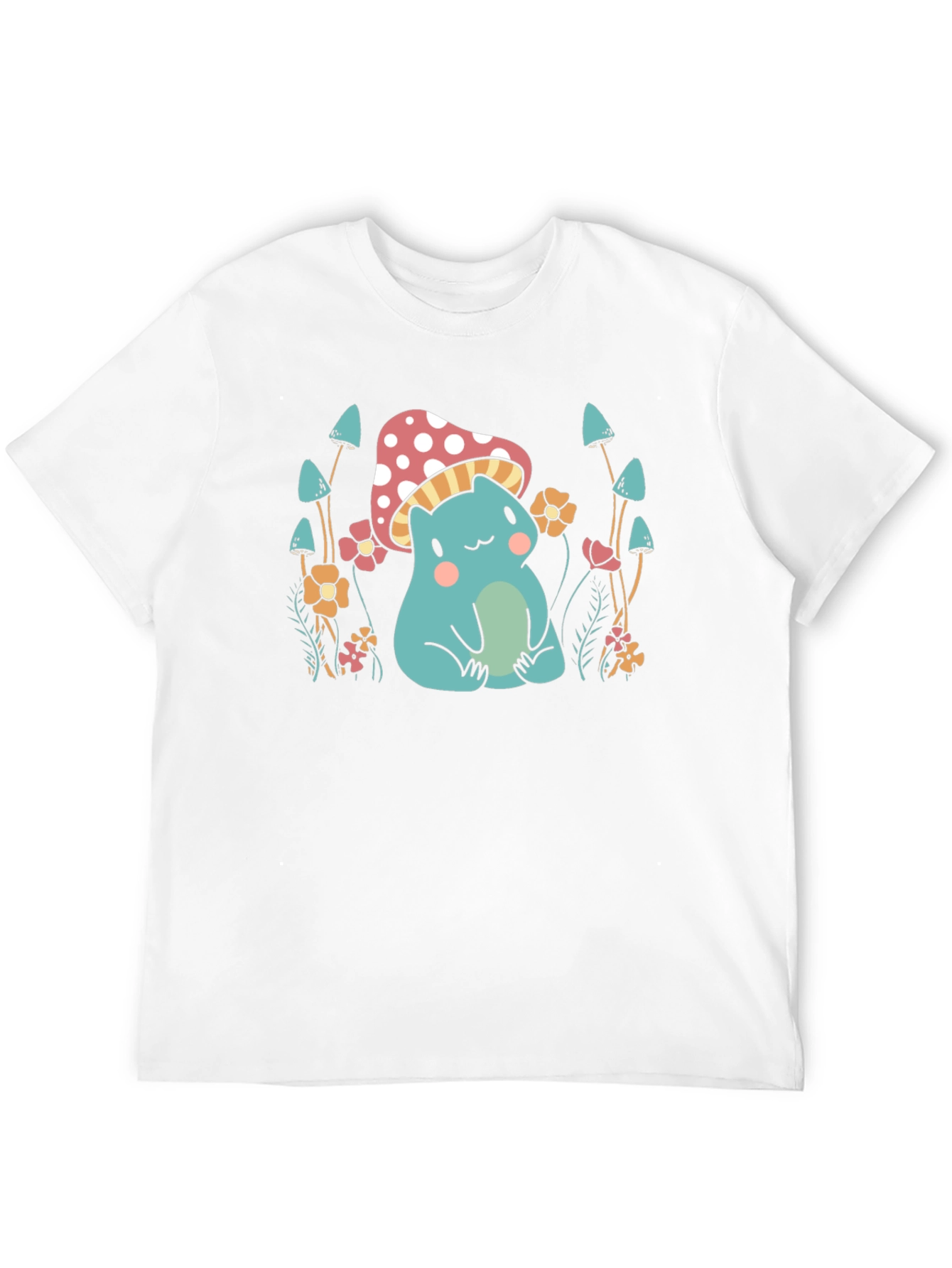 Cute Mushroom Frog Graphic Tee