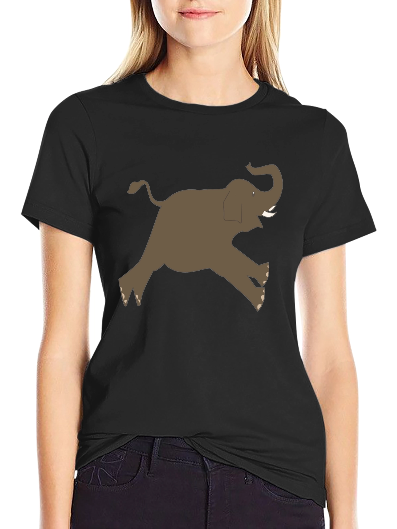 Elephant Graphic Tee - Mens Black T-Shirt