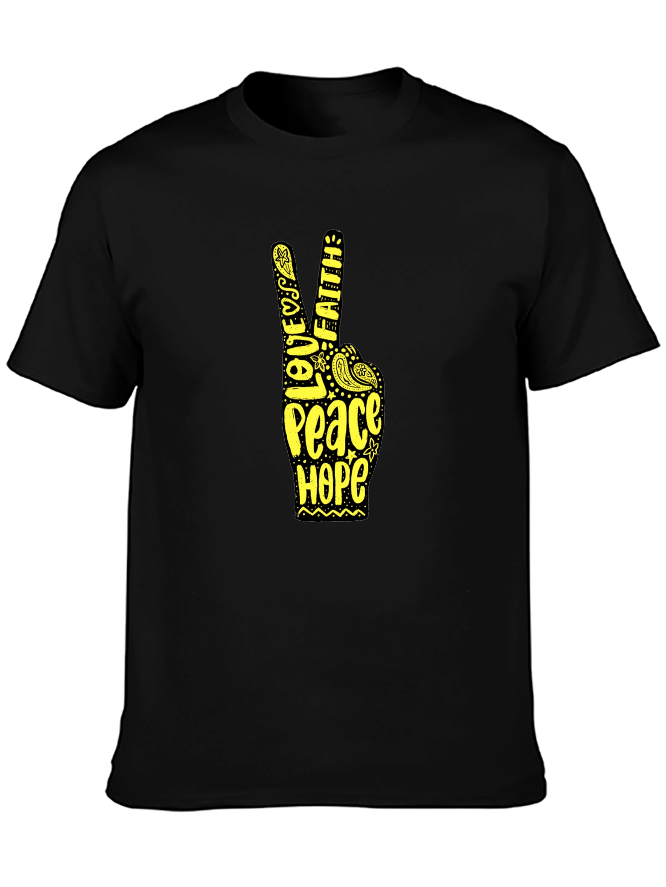 Peace Love Faith Hope Tee - Positive Vibes T-Shirt