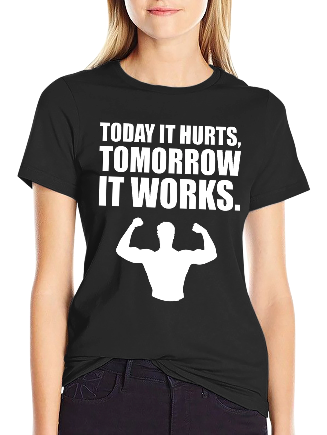 Motivational Workout T-Shirt - Today It Hurts