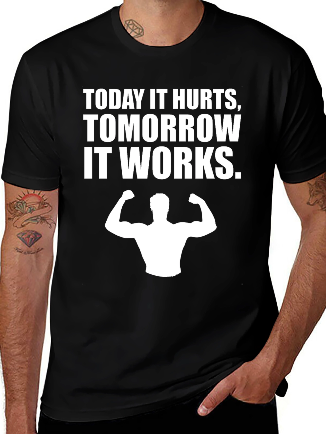 Motivational Workout T-Shirt - Today It Hurts