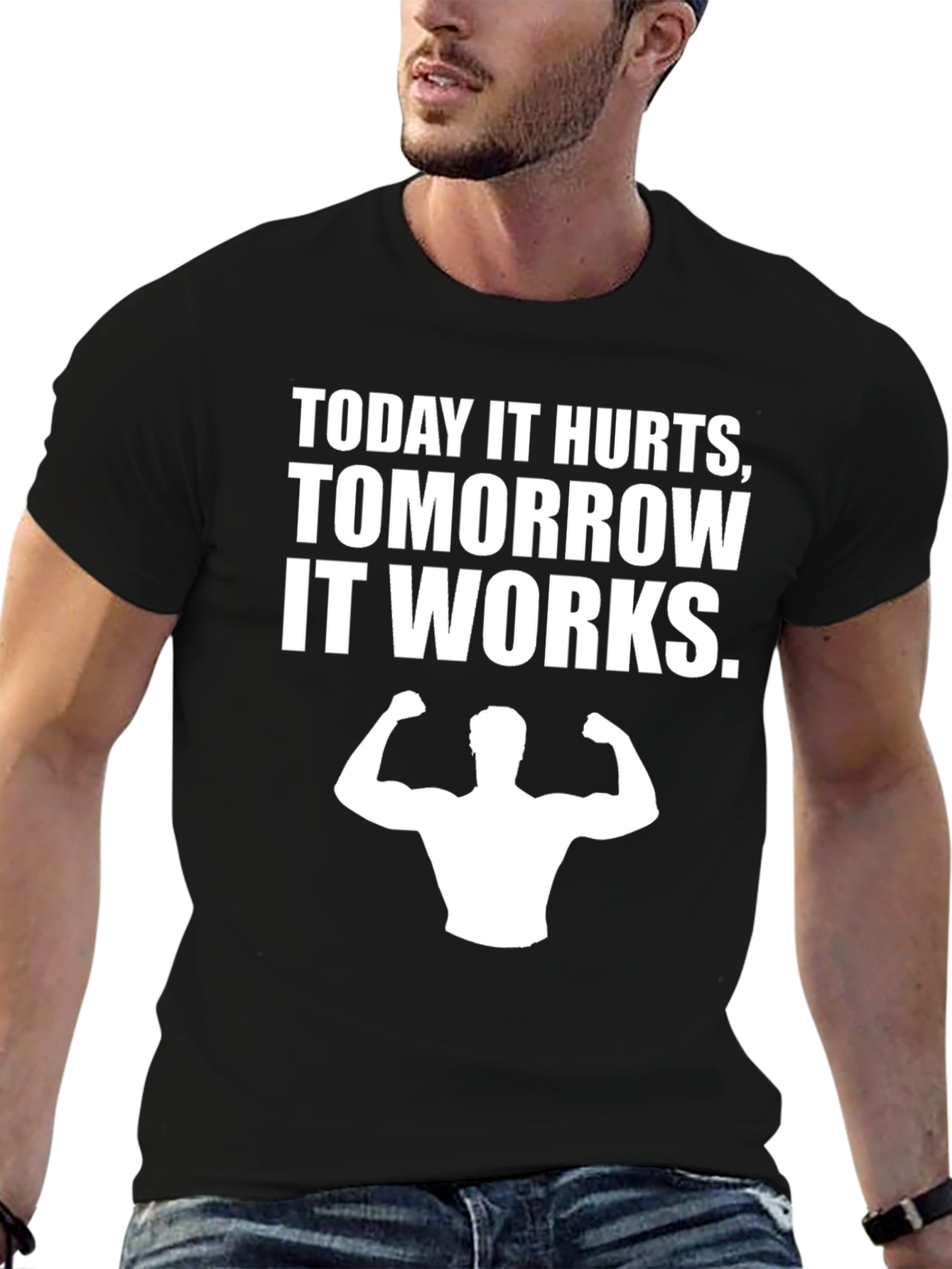 Motivational Workout T-Shirt - Today It Hurts