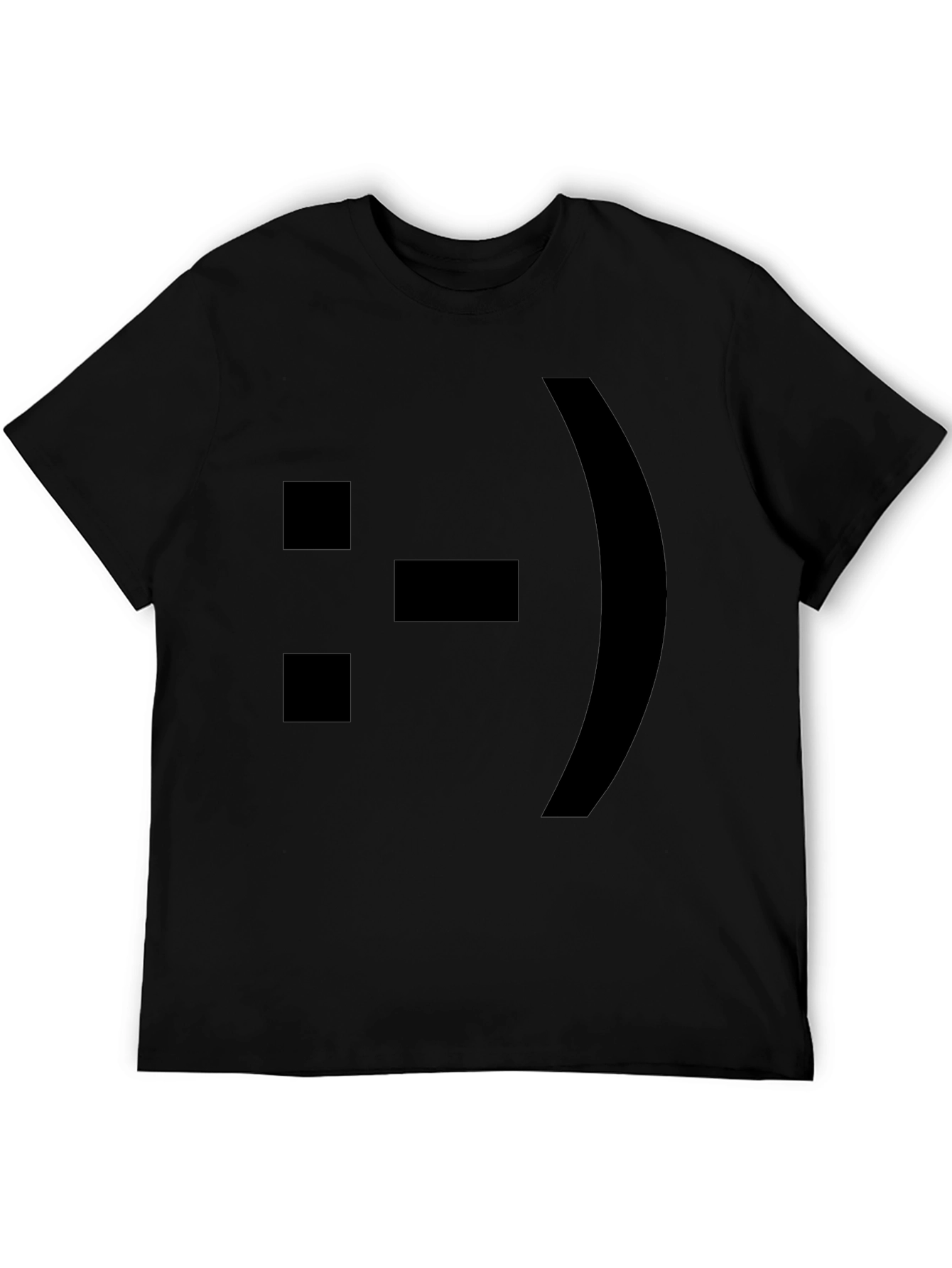 Black ASCII Emoticon T-Shirt
