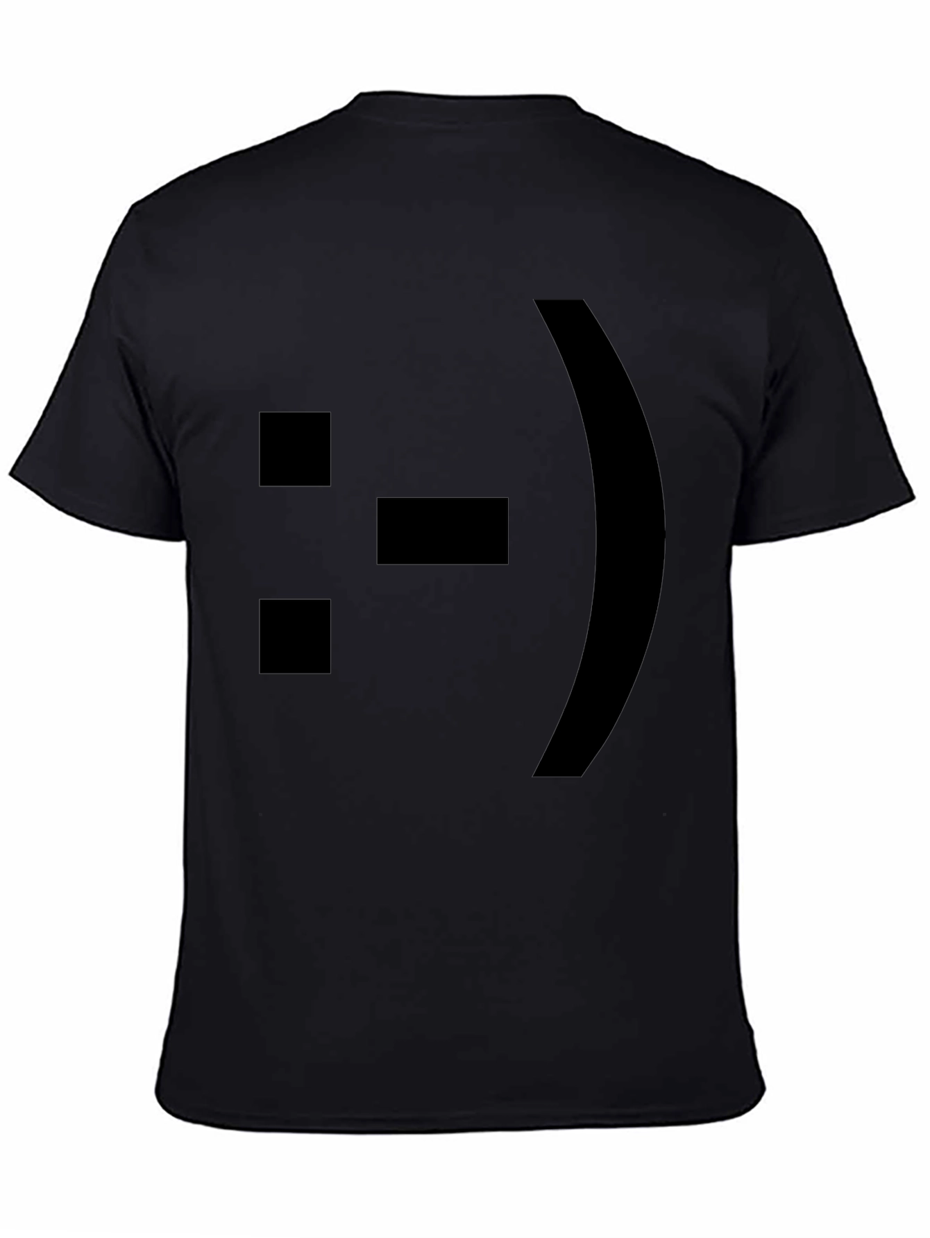 Black ASCII Emoticon T-Shirt