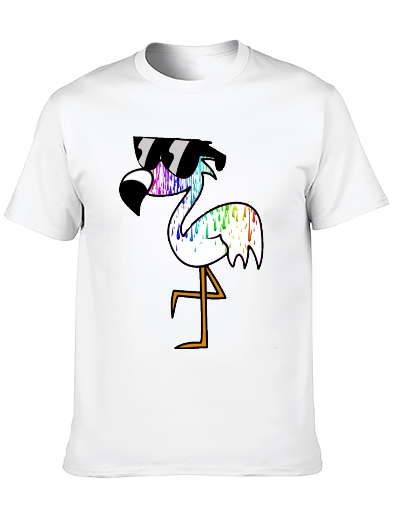 Cool Flamingo Graphic T-Shirt - Black