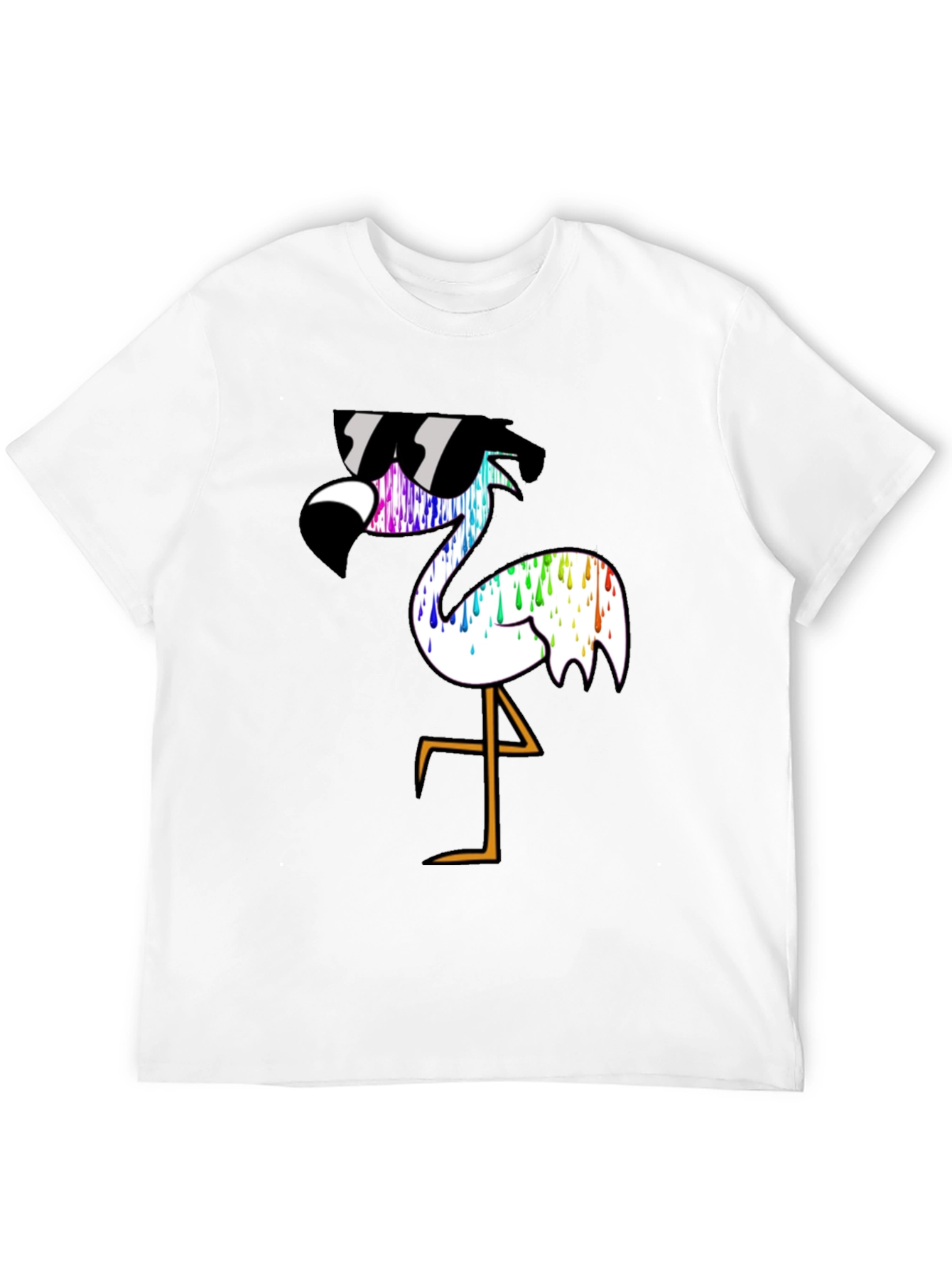 Cool Flamingo Graphic T-Shirt - Black