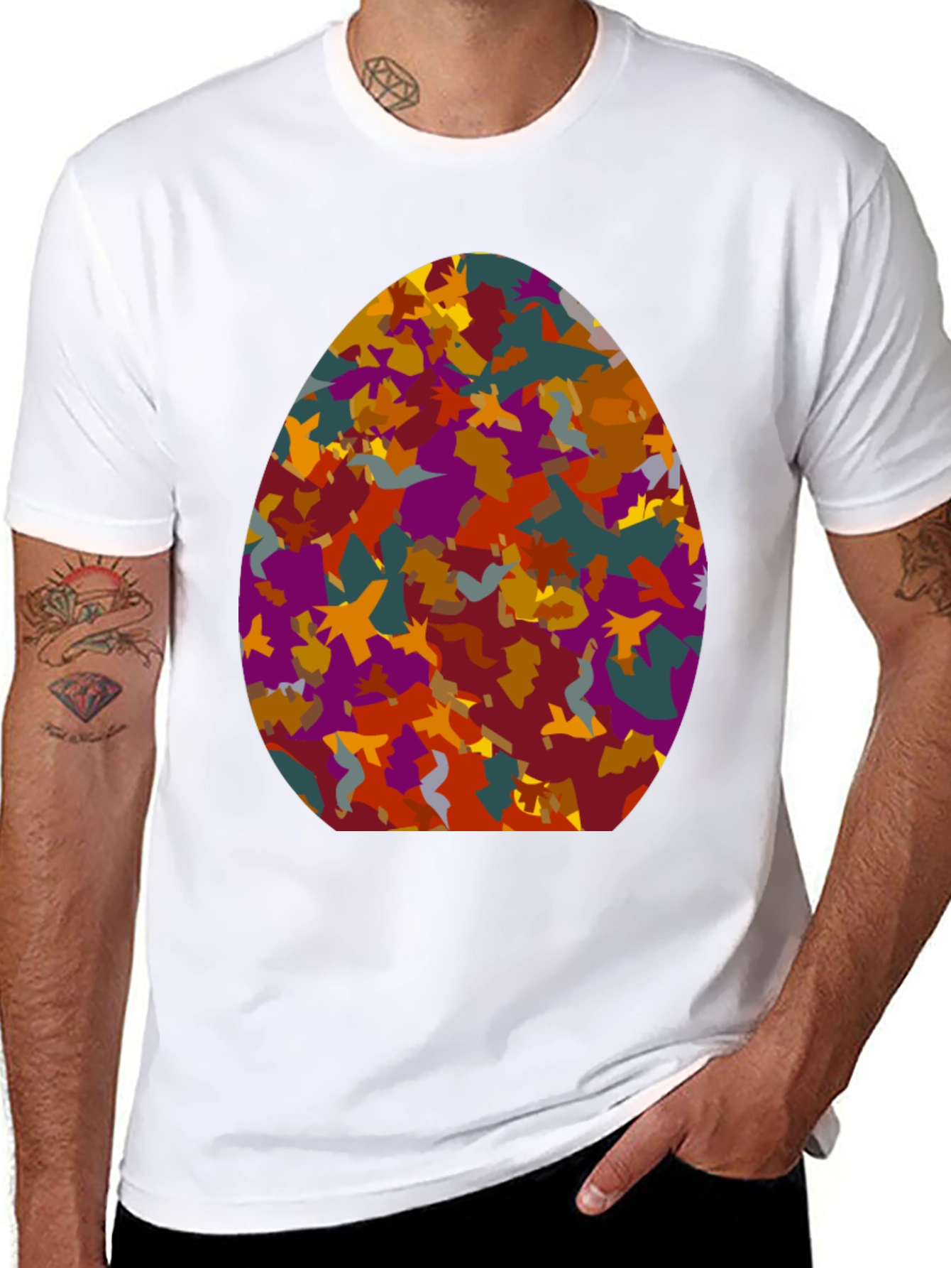 Abstract Easter Egg Tee - Novelty Design