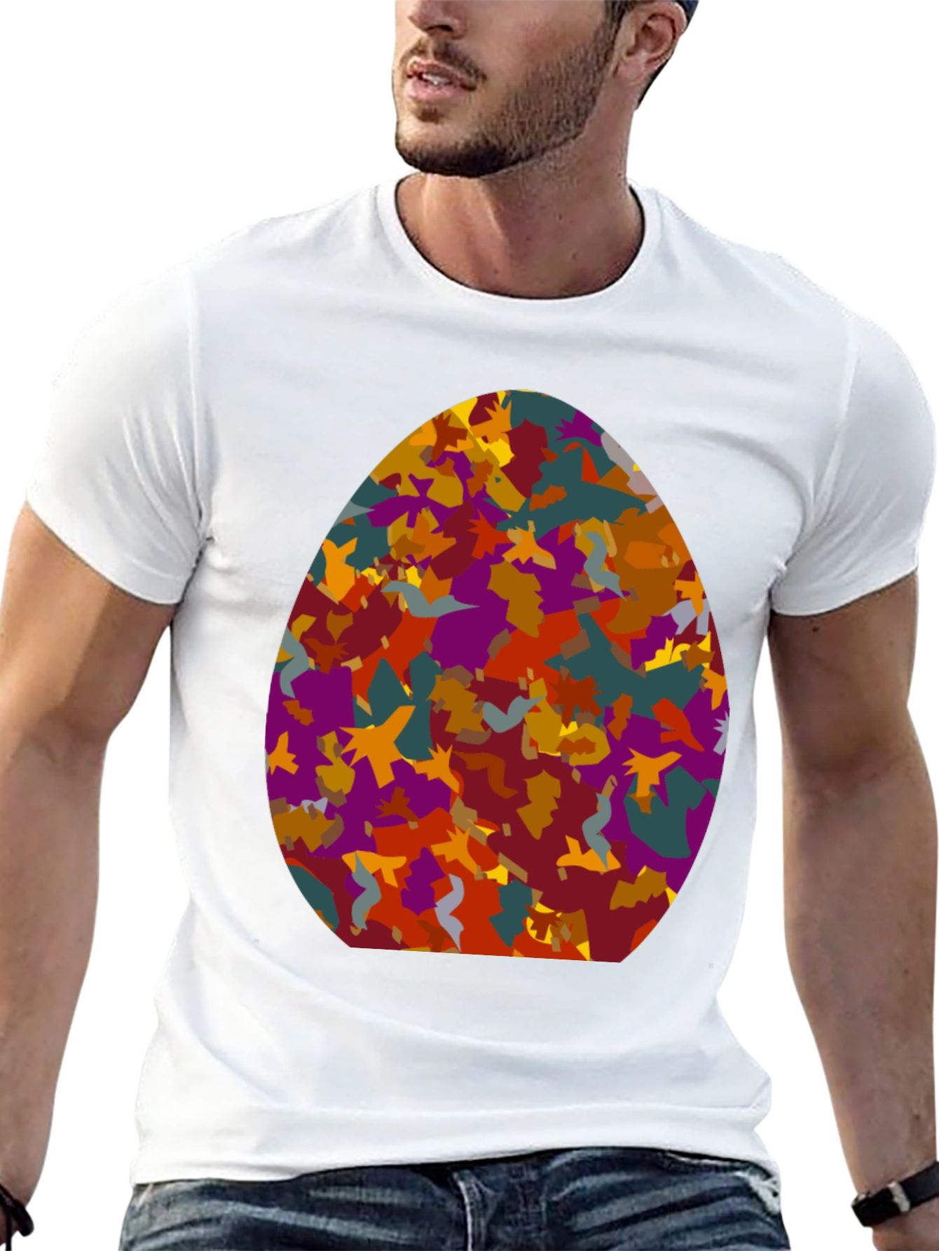 Abstract Easter Egg Tee - Novelty Design