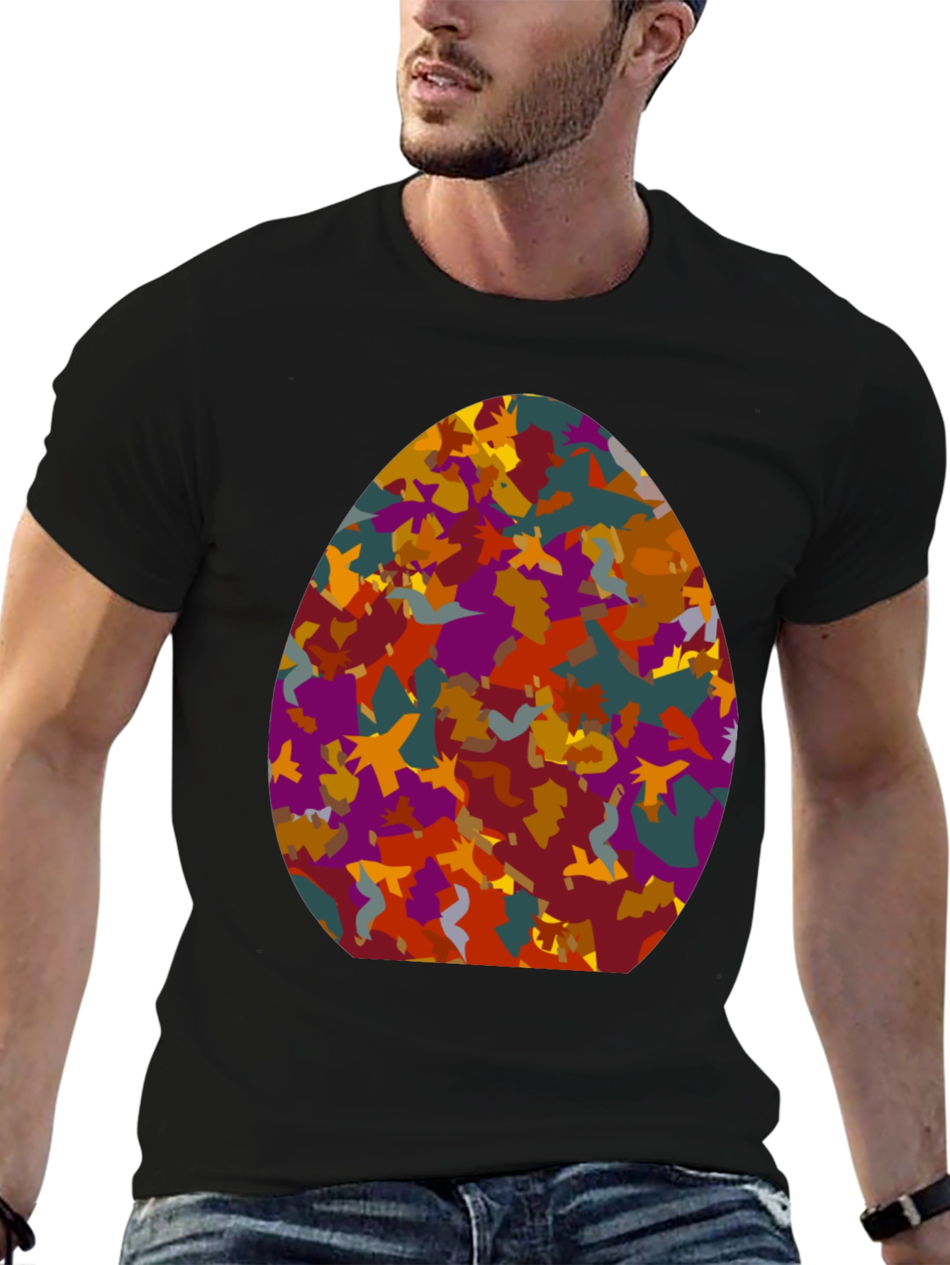 Abstract Easter Egg Tee - Novelty Design