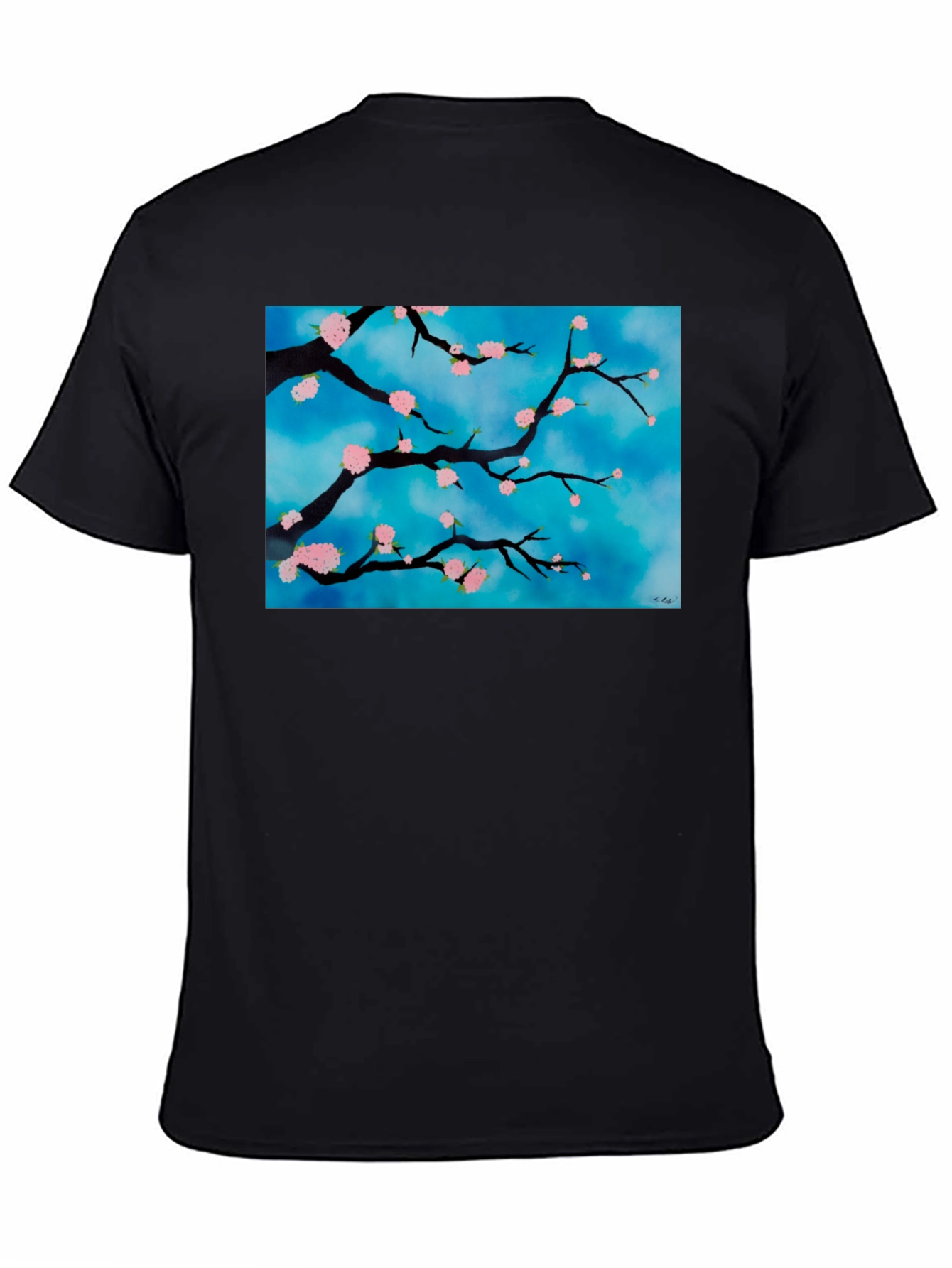 Floral Branch T-Shirt - Artistic Nature Design