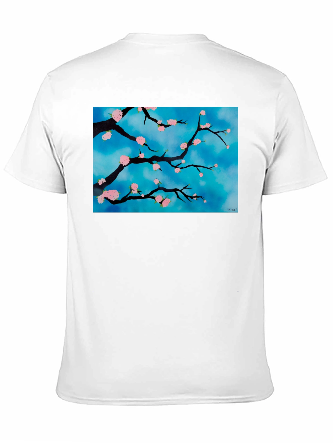 Floral Branch T-Shirt - Artistic Nature Design