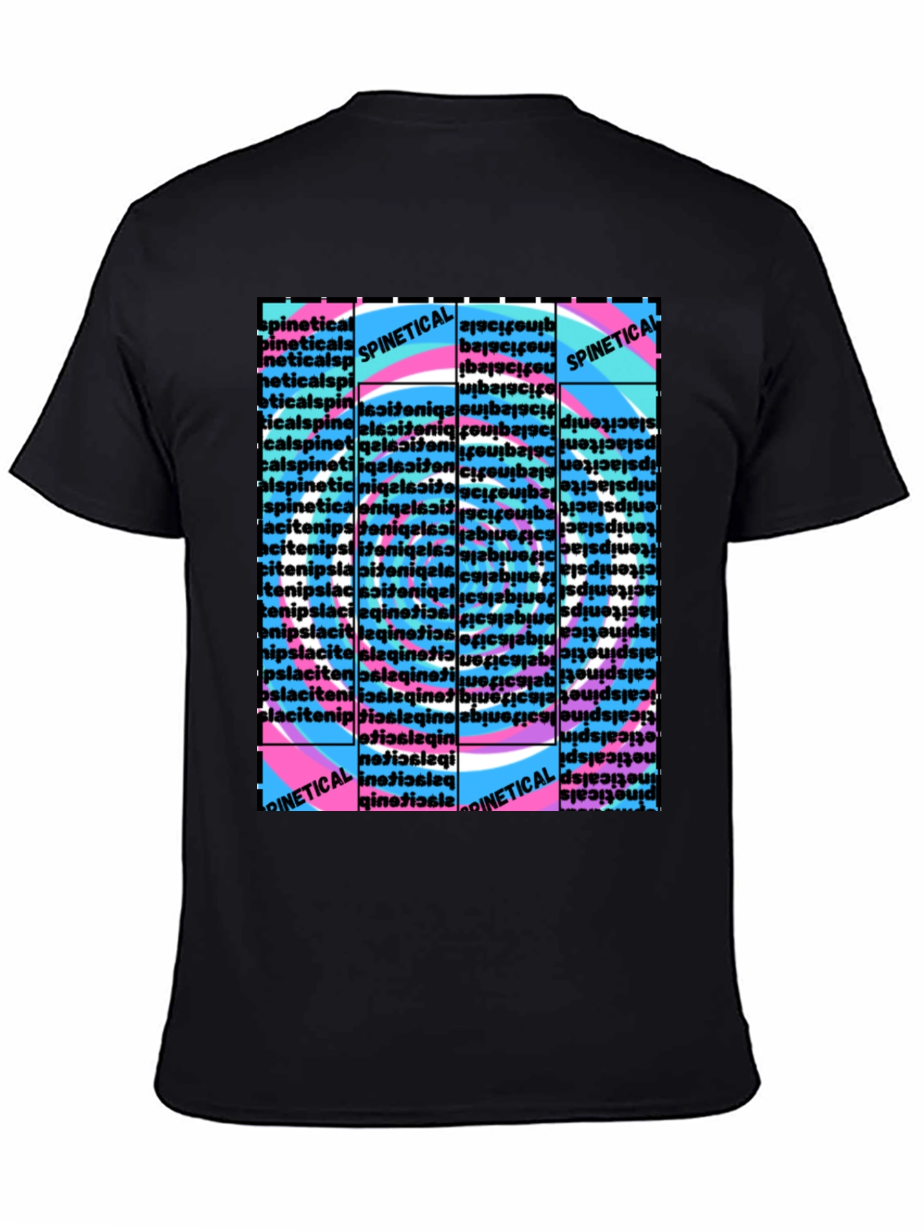 Spinetic Retro Word Pattern T-Shirt