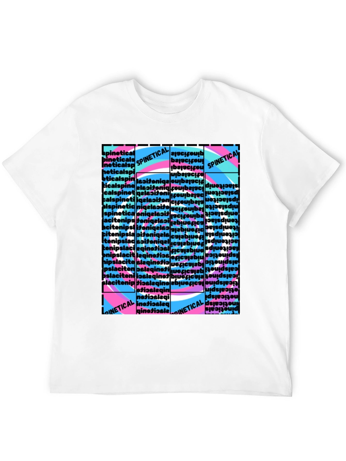 Spinetic Retro Word Pattern T-Shirt