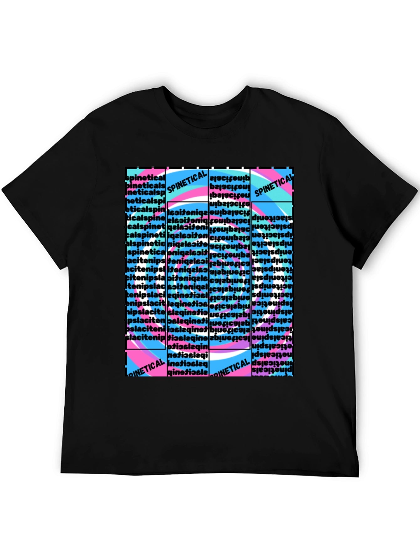 Spinetic Retro Word Pattern T-Shirt