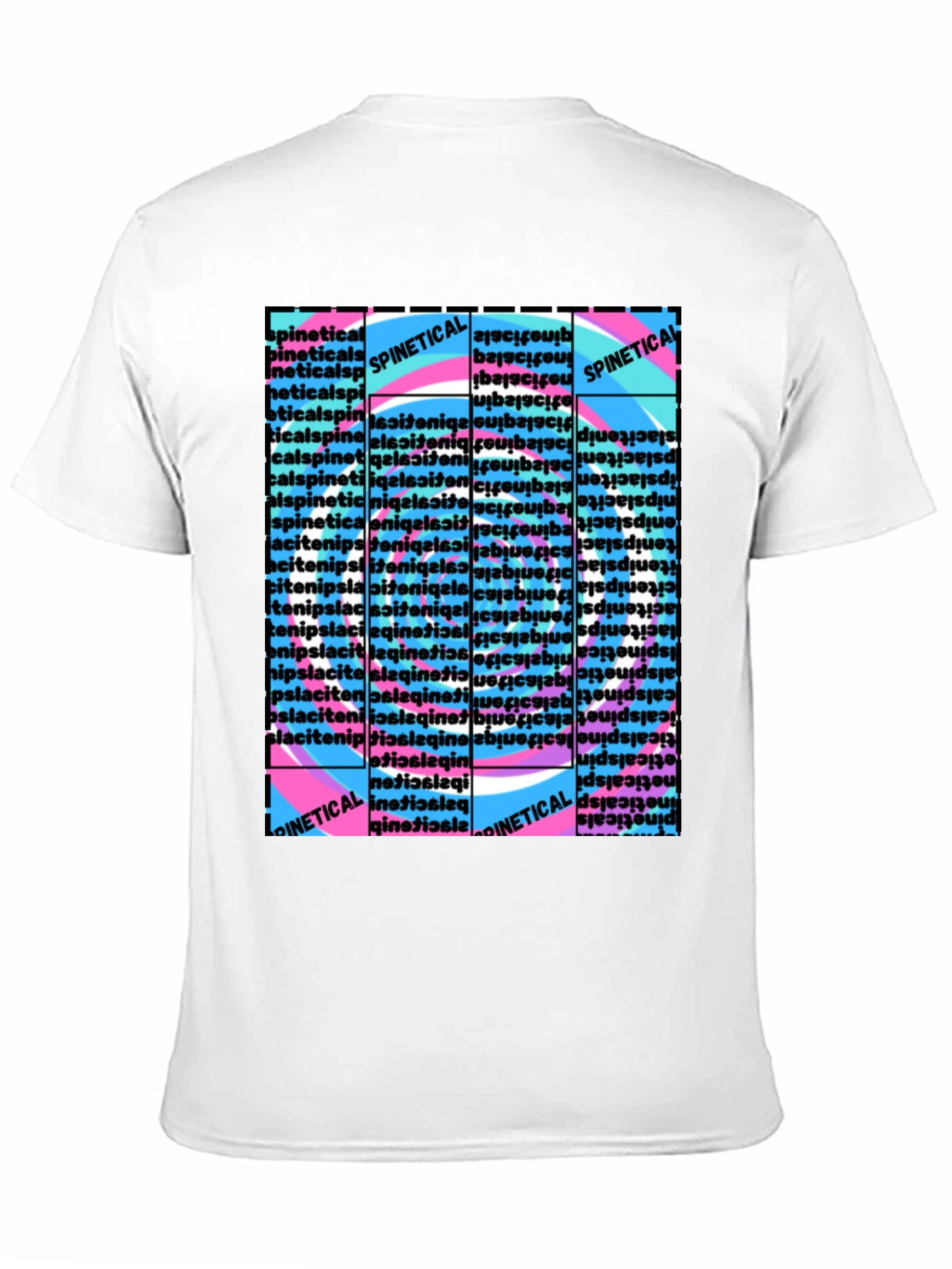 Spinetic Retro Word Pattern T-Shirt