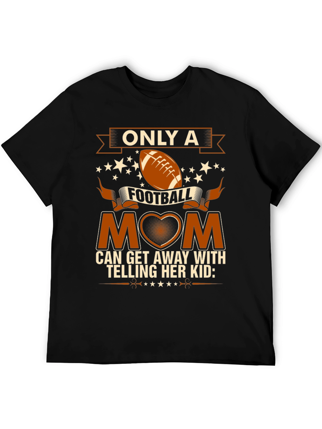 Football Mom Graphic Tee - Black