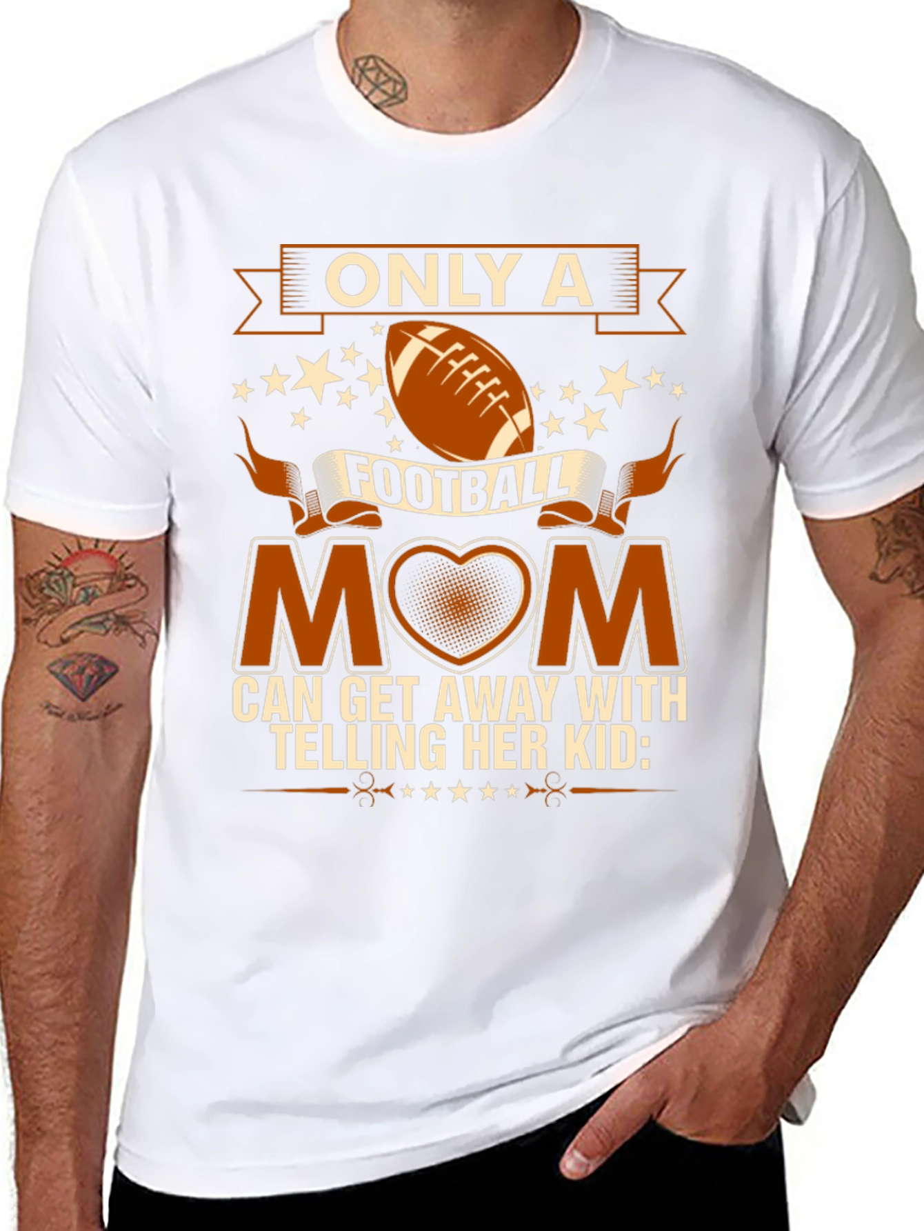 Football Mom Graphic Tee - Black