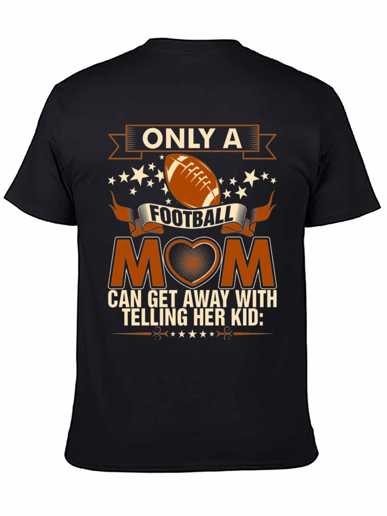 Football Mom Graphic Tee - Black