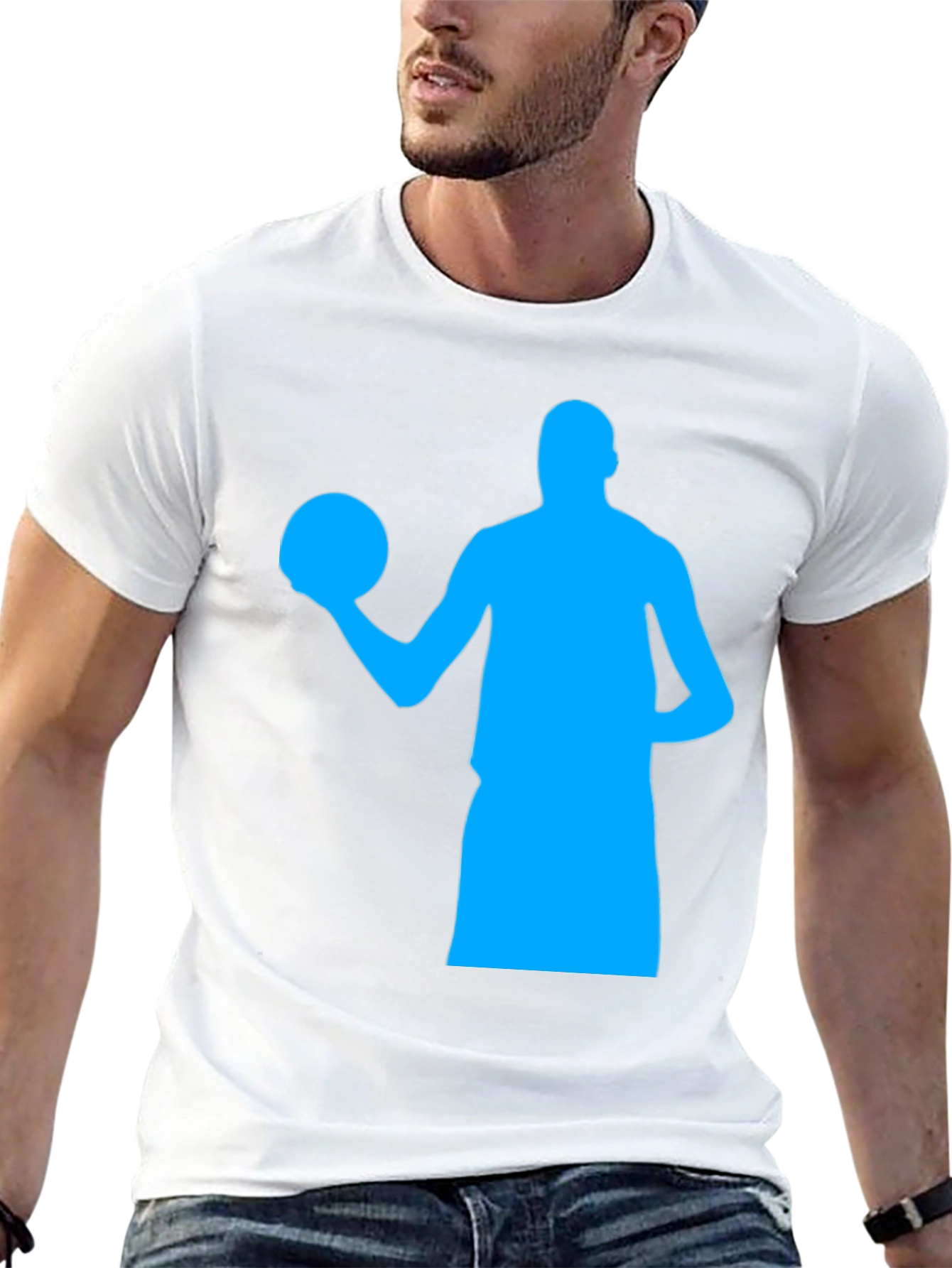 Basketball Player Graphic Tee - Black
