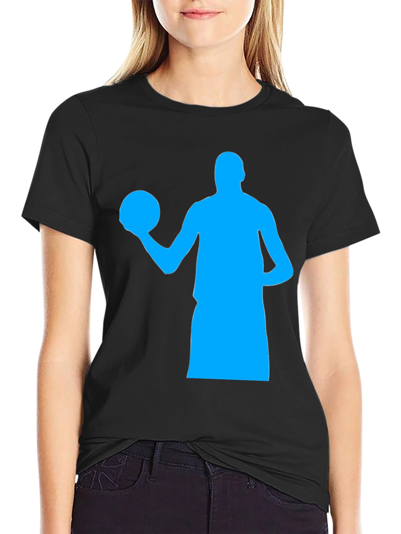 Basketball Player Graphic Tee - Black