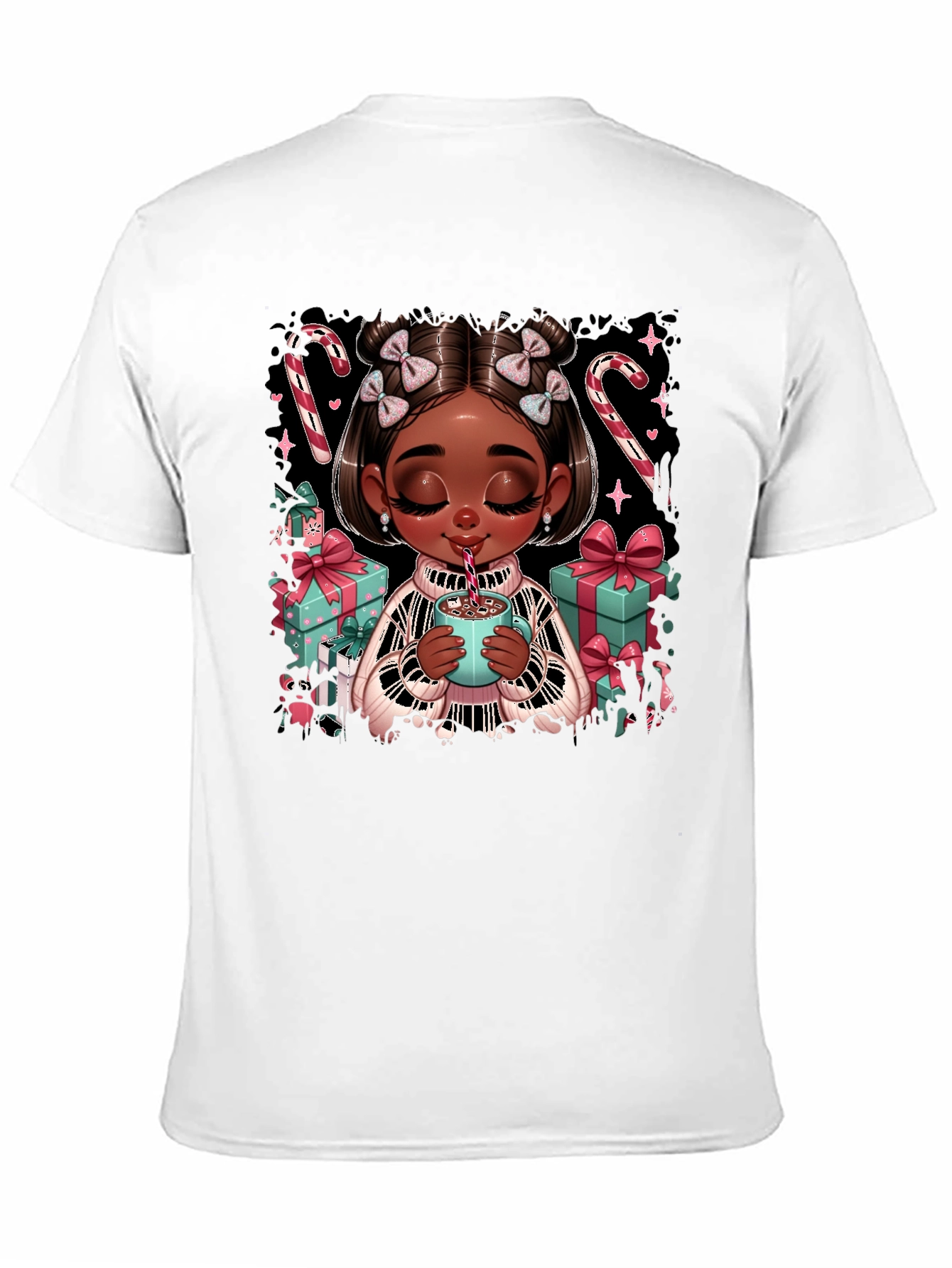 Festive Holiday Girl Graphic Tee