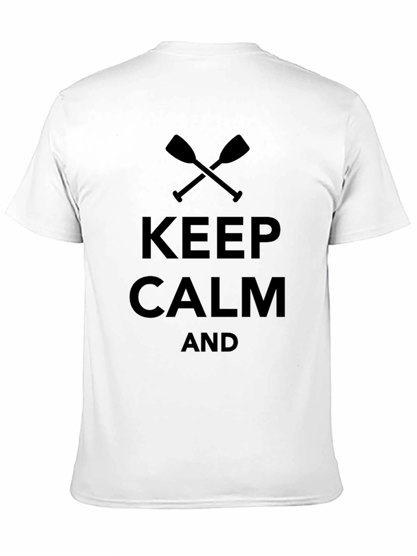 Keep Calm and Paddle On T-Shirt - Black