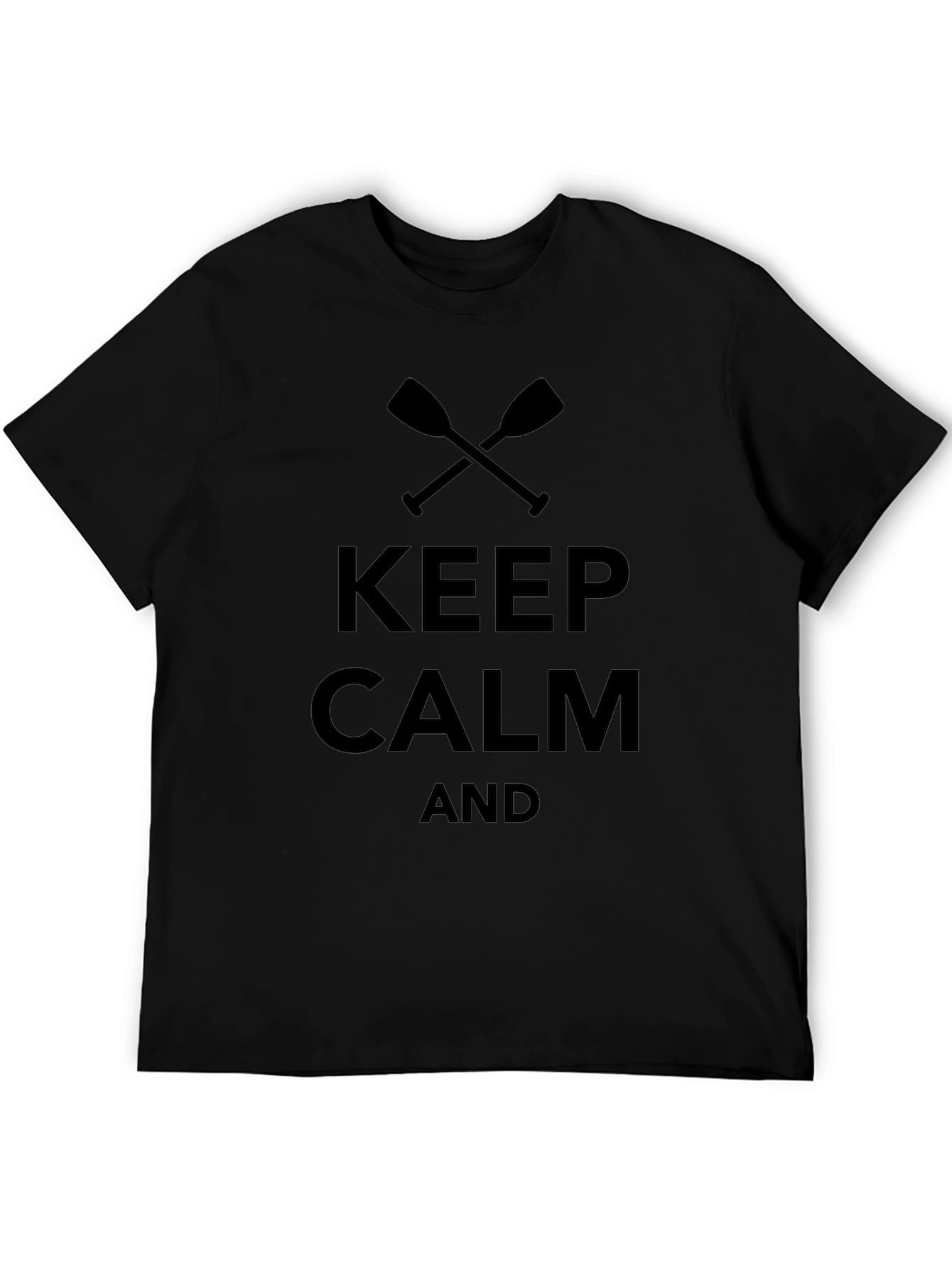 Keep Calm and Paddle On T-Shirt - Black