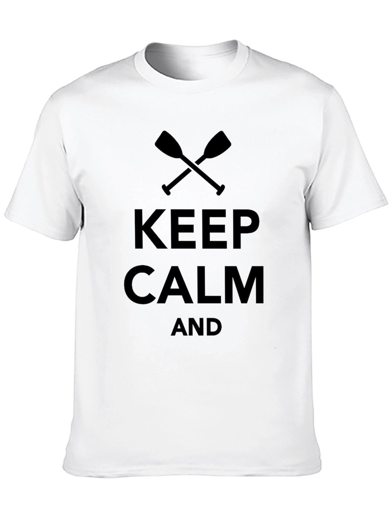 Keep Calm and Paddle On T-Shirt - Black