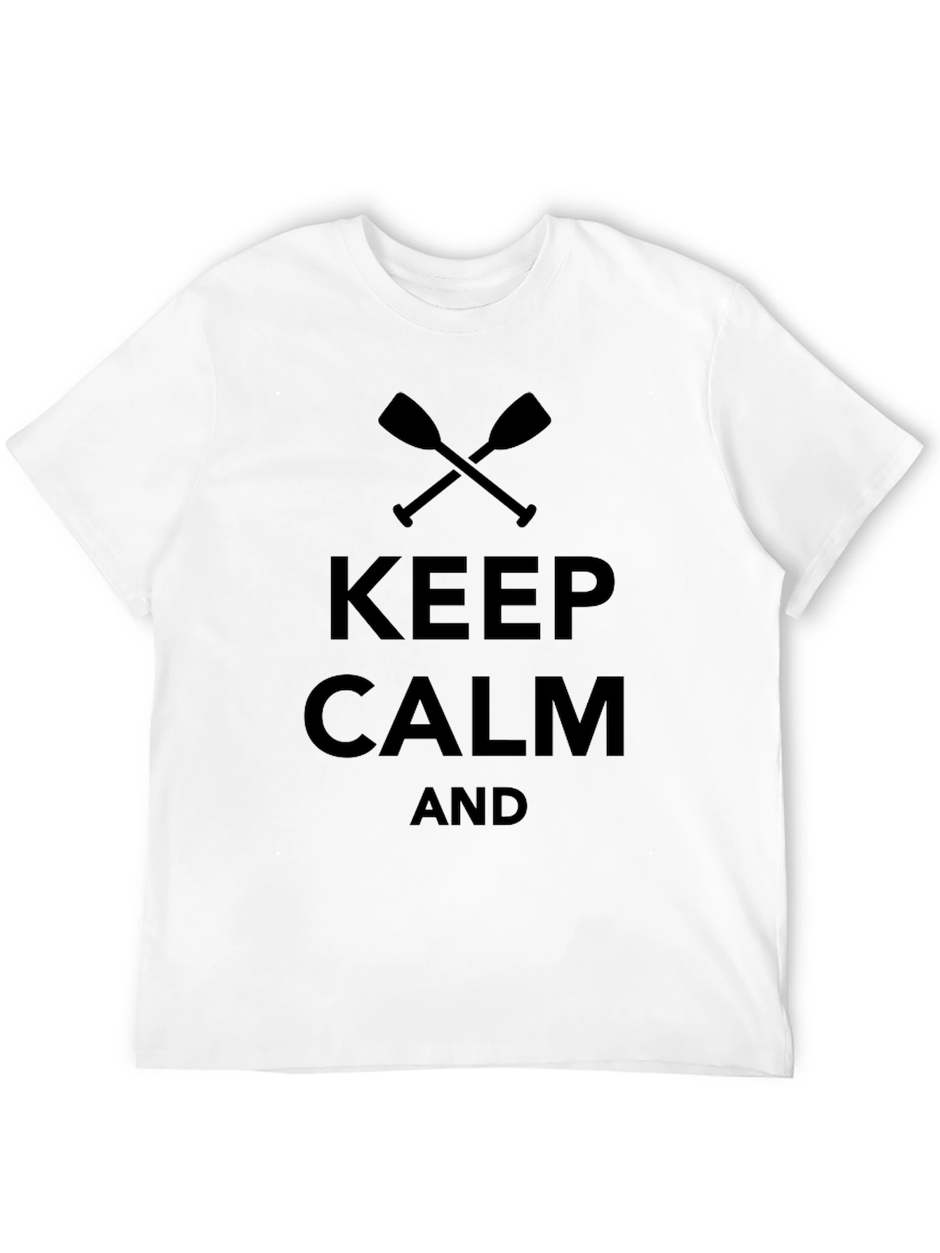Keep Calm and Paddle On T-Shirt - Black