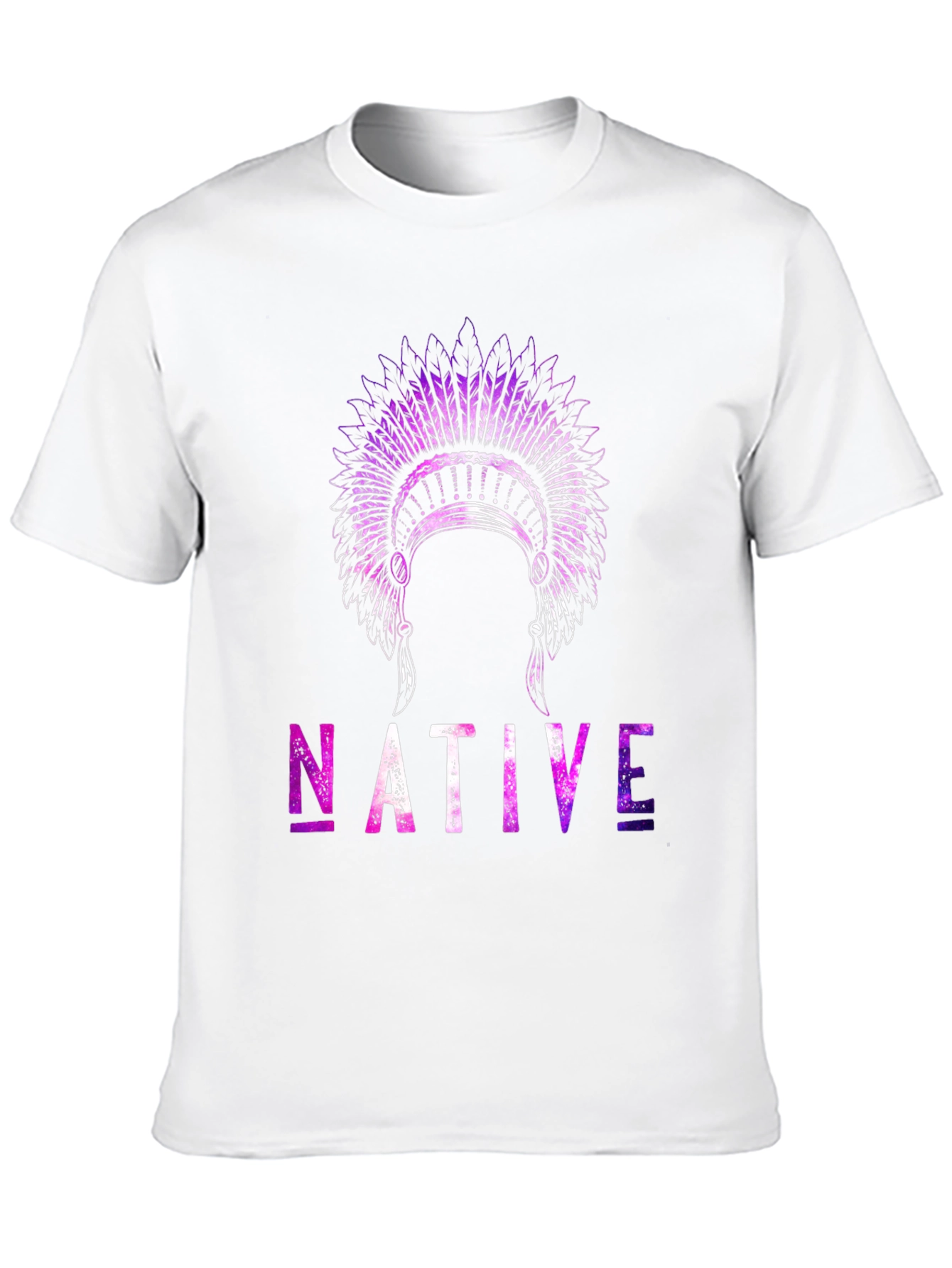 Native Headdress Graphic T-Shirt - Black