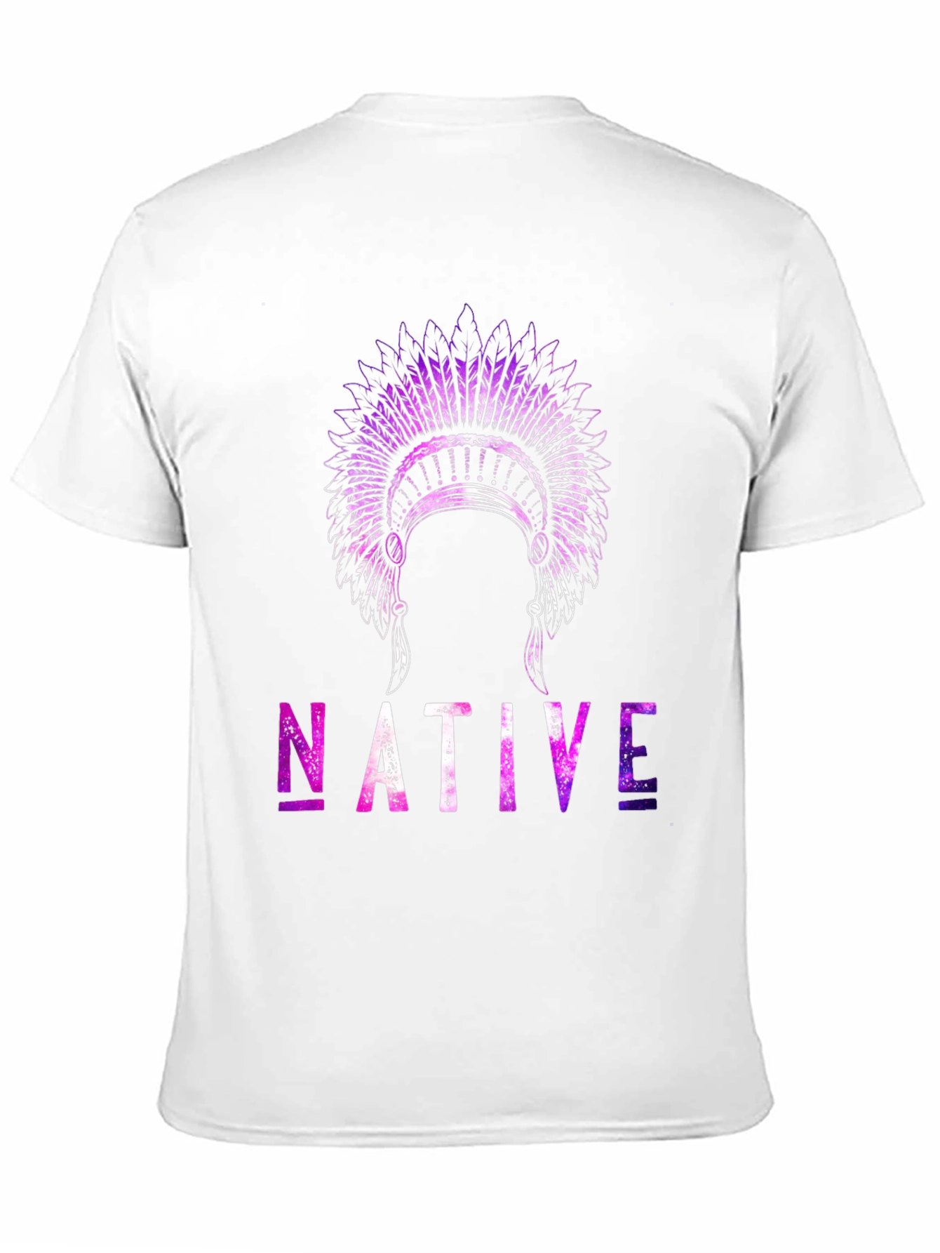Native Headdress Graphic T-Shirt - Black