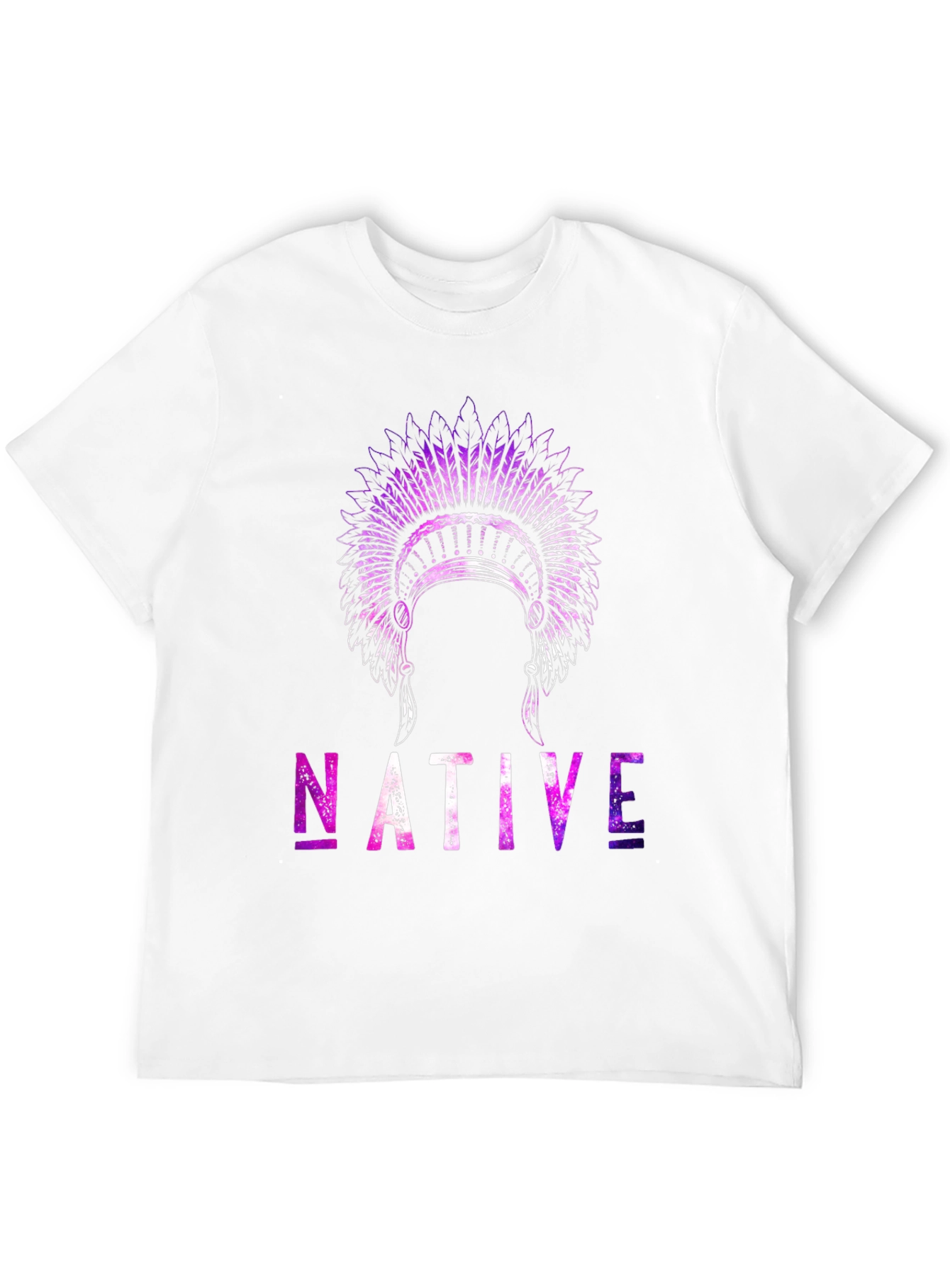 Native Headdress Graphic T-Shirt - Black