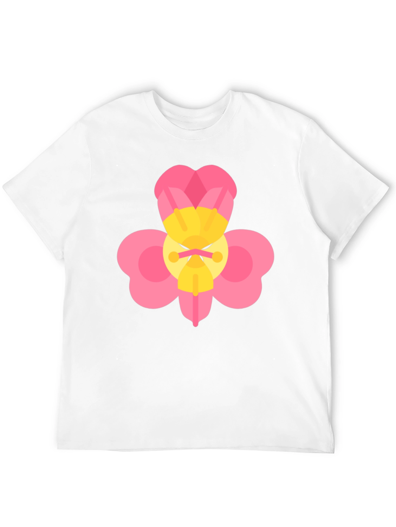 Funny Flower Graphic Black T-Shirt