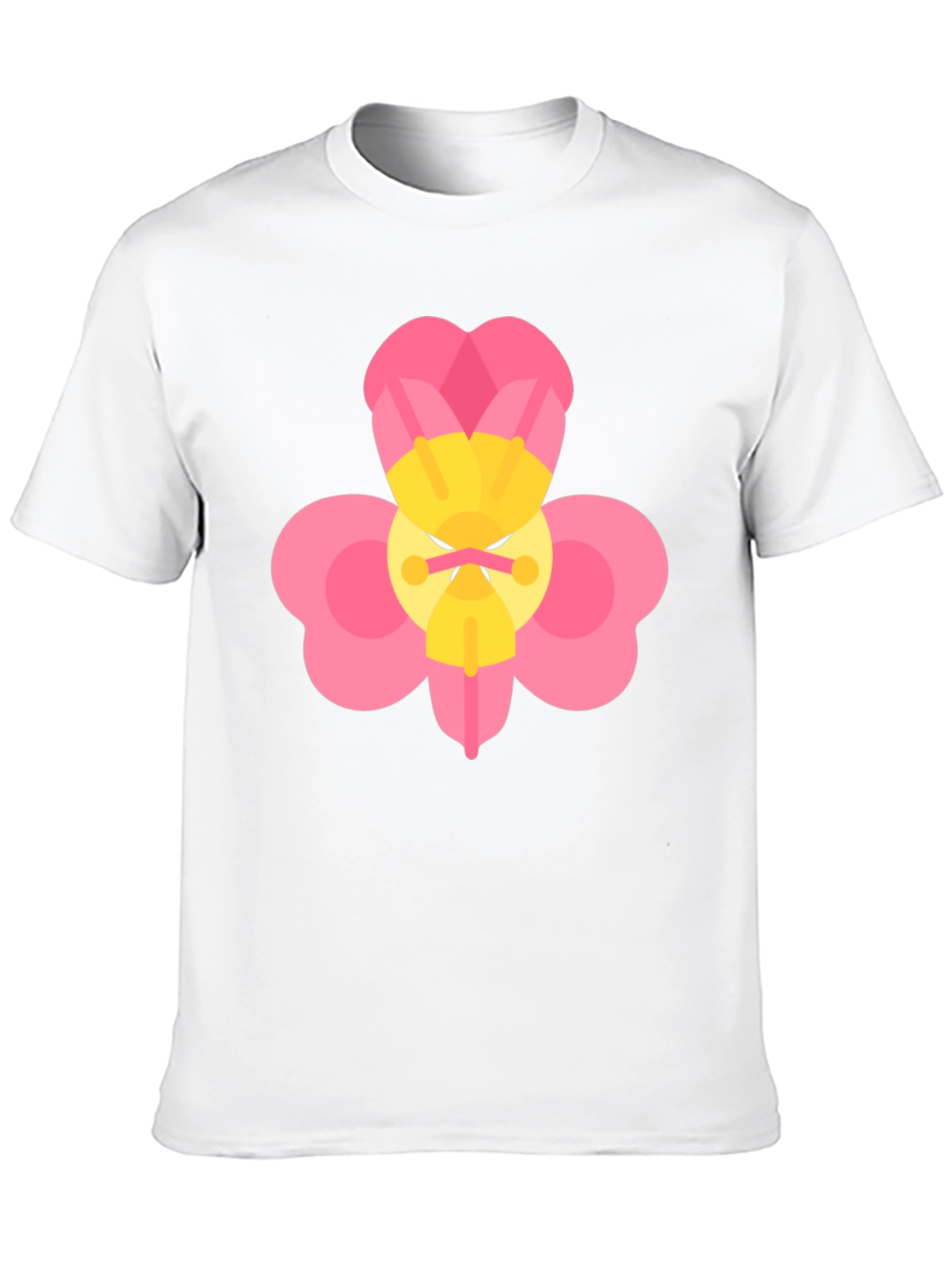 Funny Flower Graphic Black T-Shirt