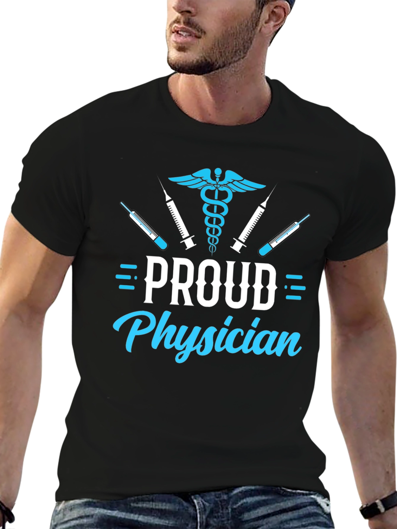 Proud Physician Graphic T-Shirt - Medical Profession Apparel