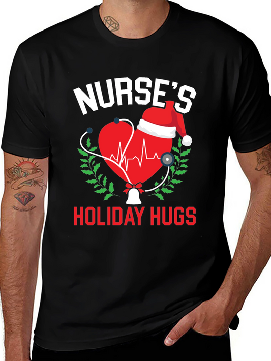 Nurses Holiday Hugs Christmas T-Shirt