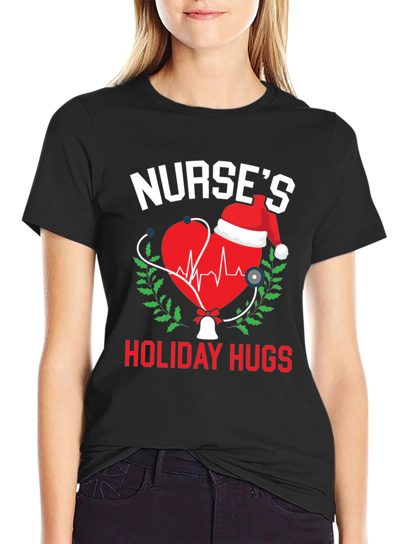 Nurses Holiday Hugs Christmas T-Shirt