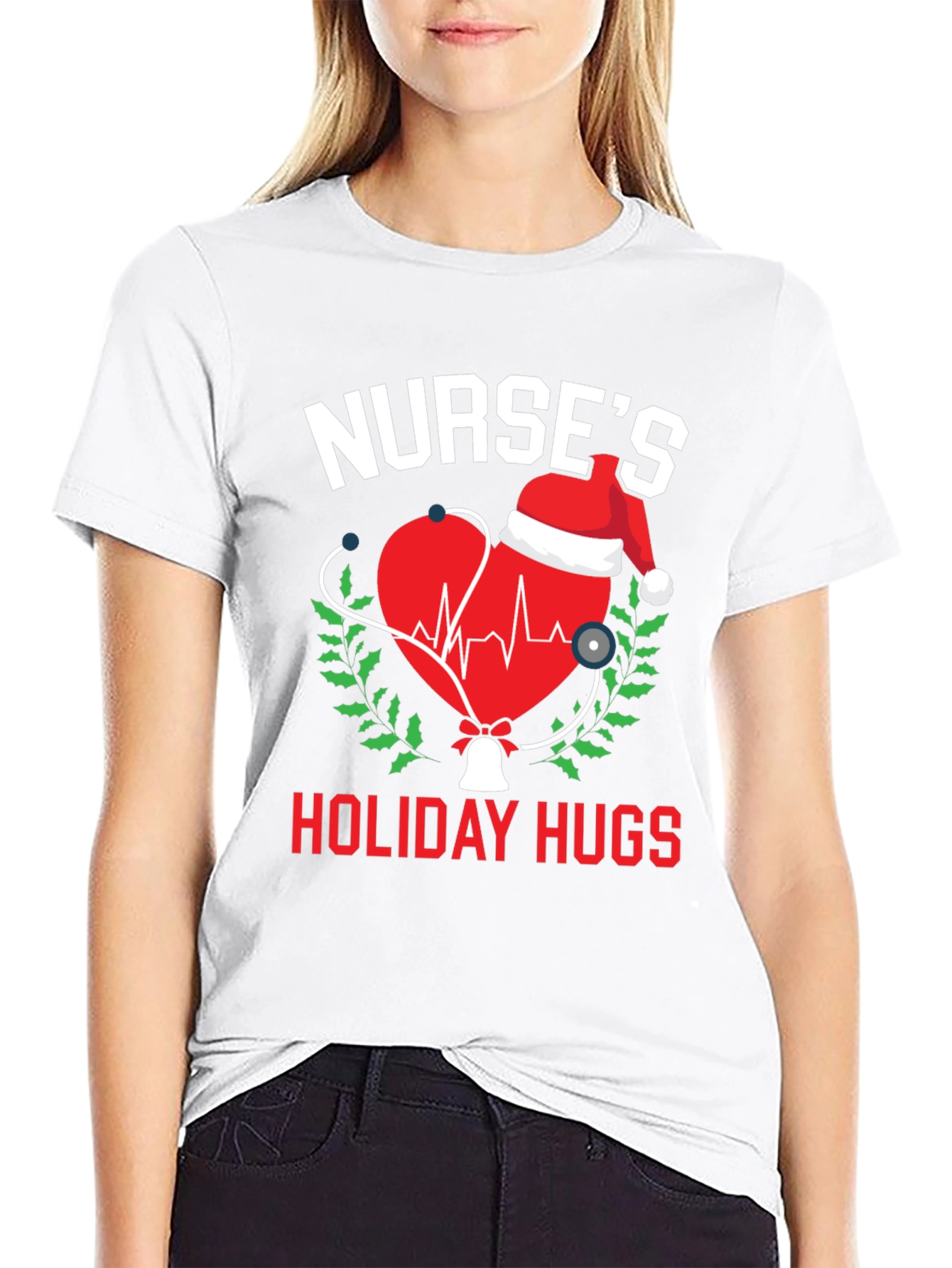 Nurses Holiday Hugs Christmas T-Shirt