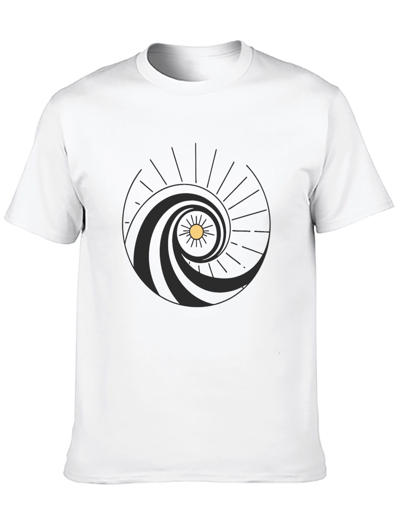 Abstract Sun Wave Graphic Tee