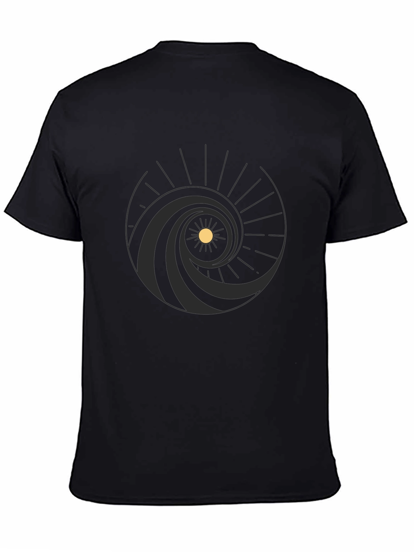 Abstract Sun Wave Graphic Tee