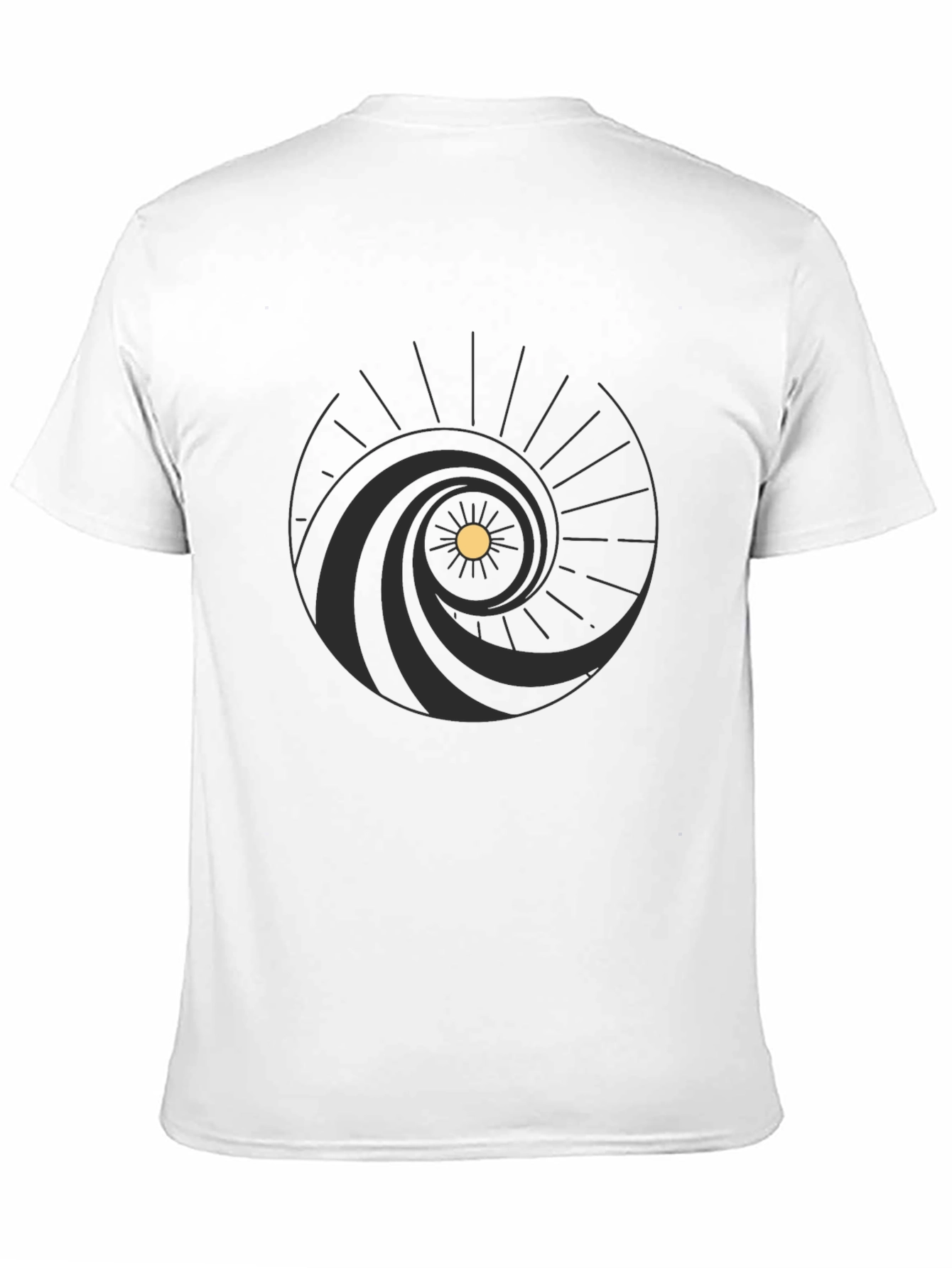 Abstract Sun Wave Graphic Tee