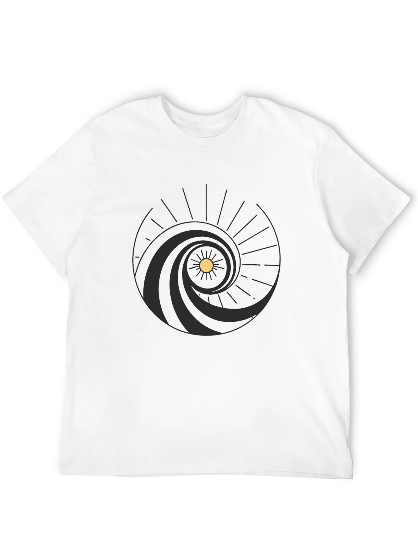 Abstract Sun Wave Graphic Tee