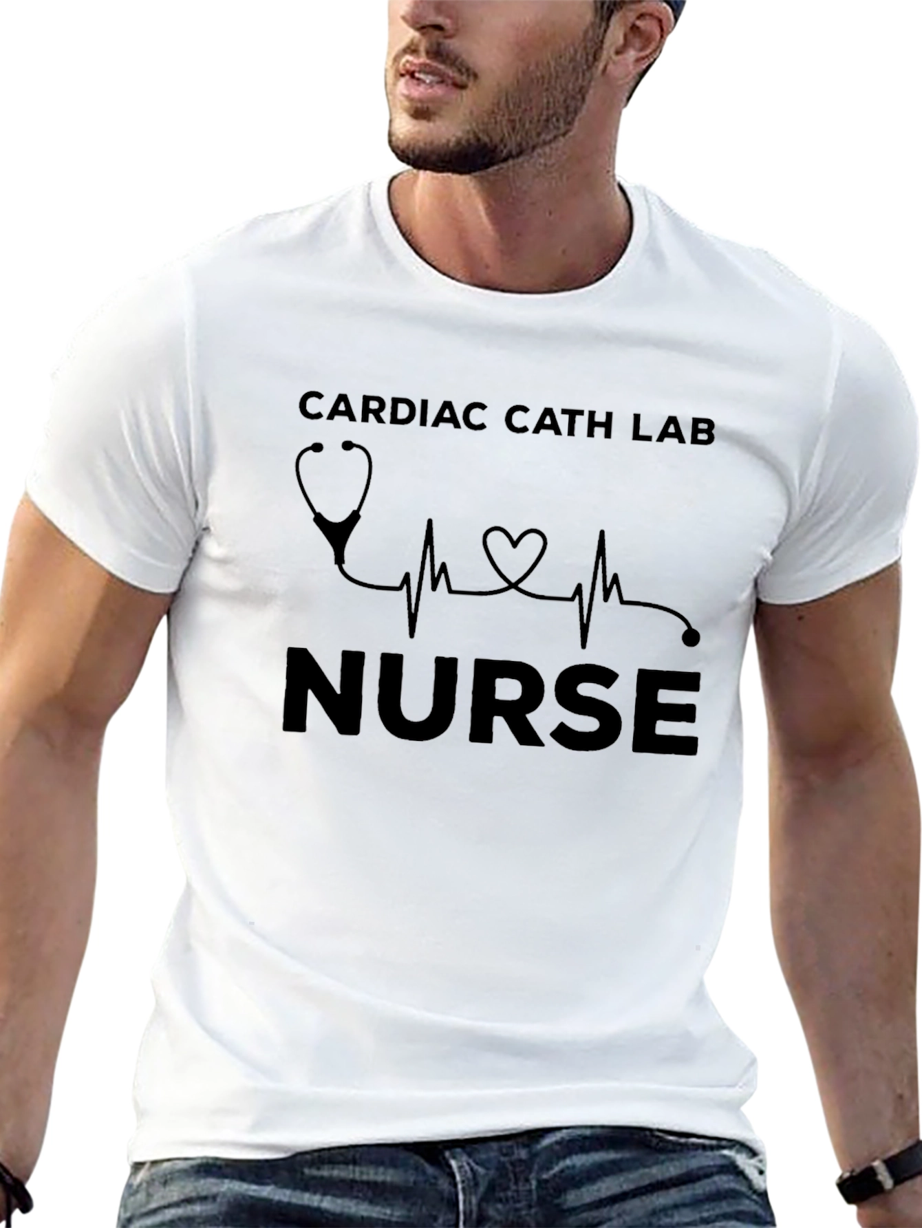 Cardiac Cath Lab Nurse Black T-Shirt
