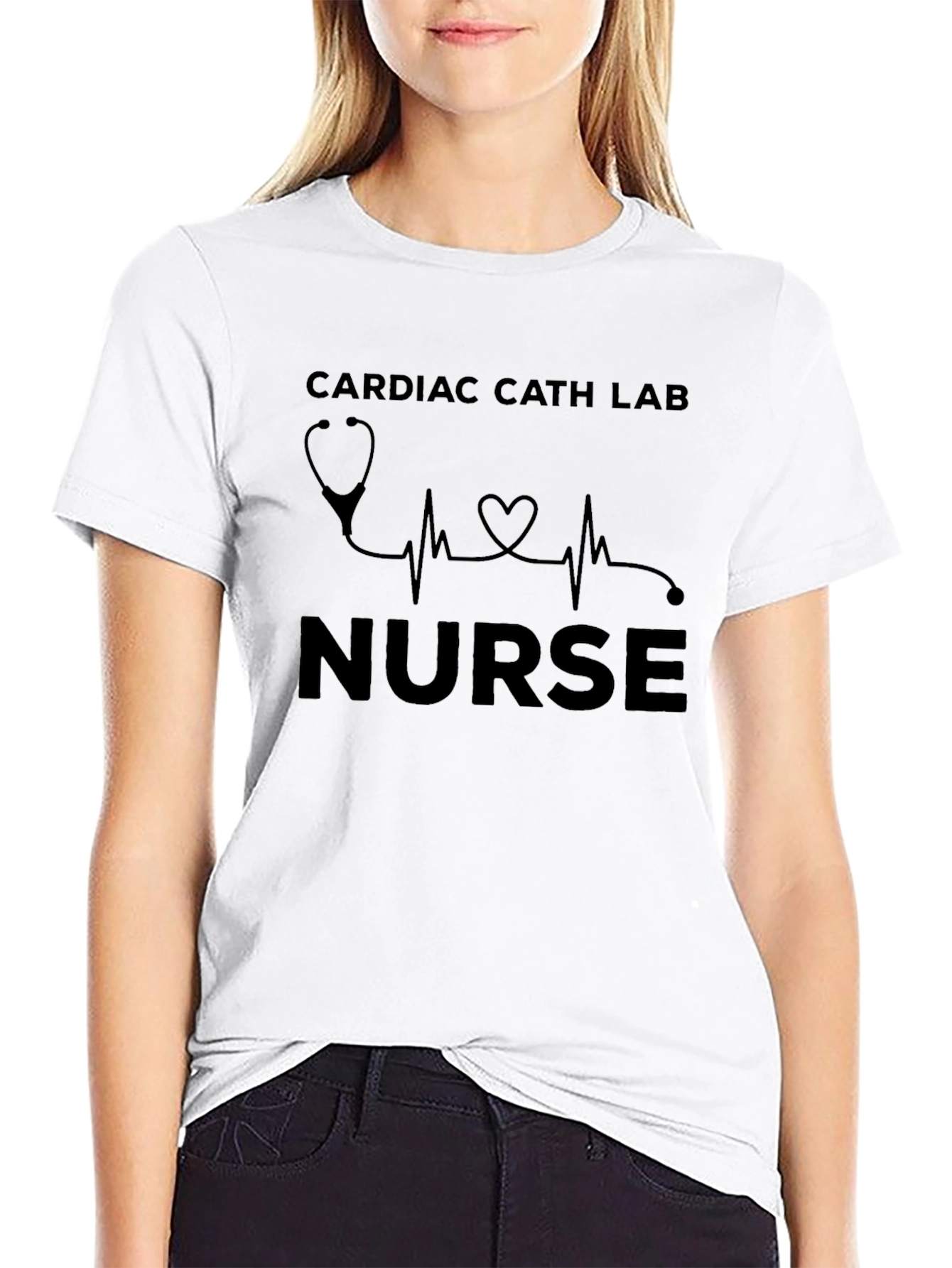 Cardiac Cath Lab Nurse Black T-Shirt