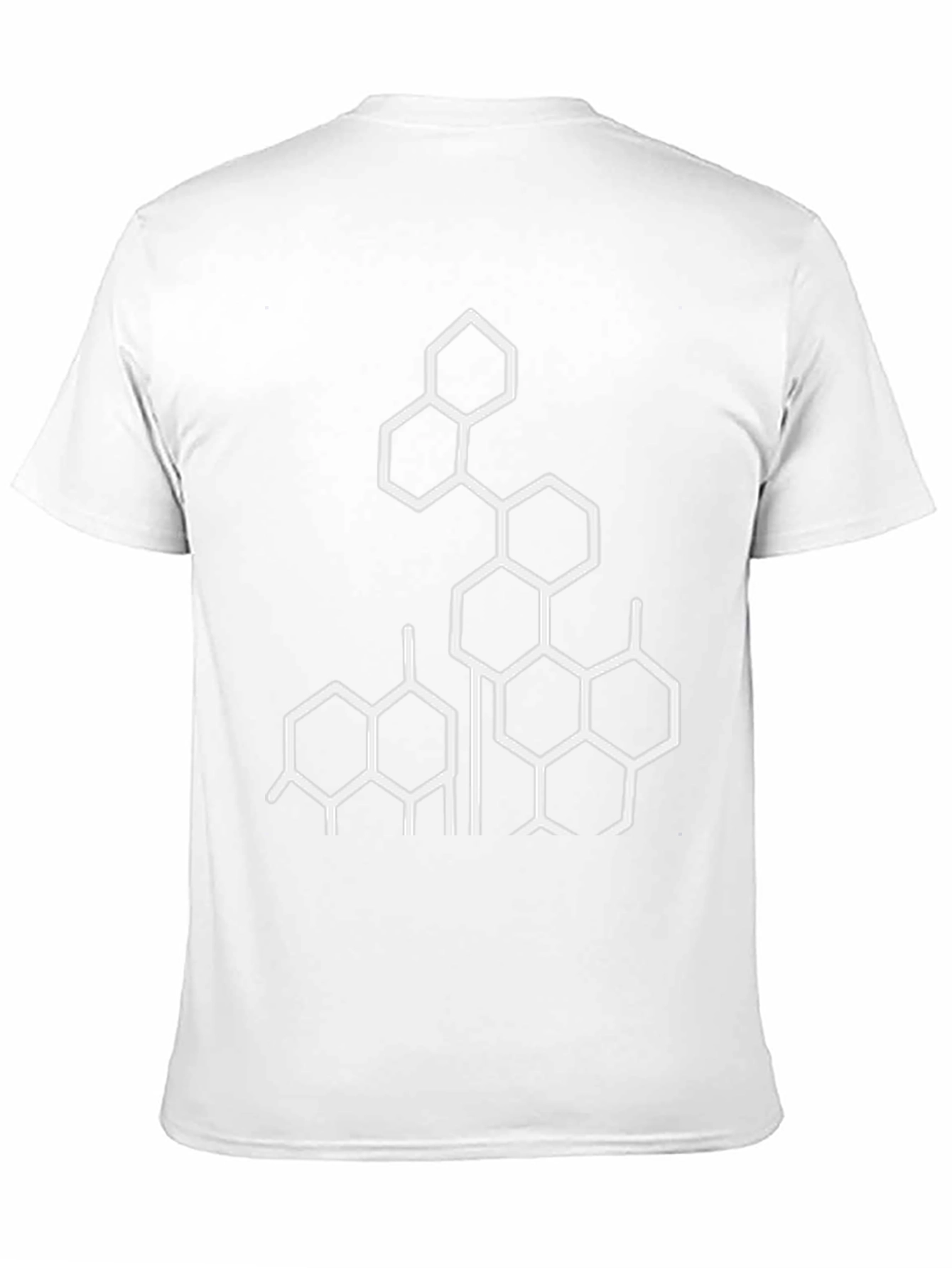 Geometric White Print Black T-Shirt