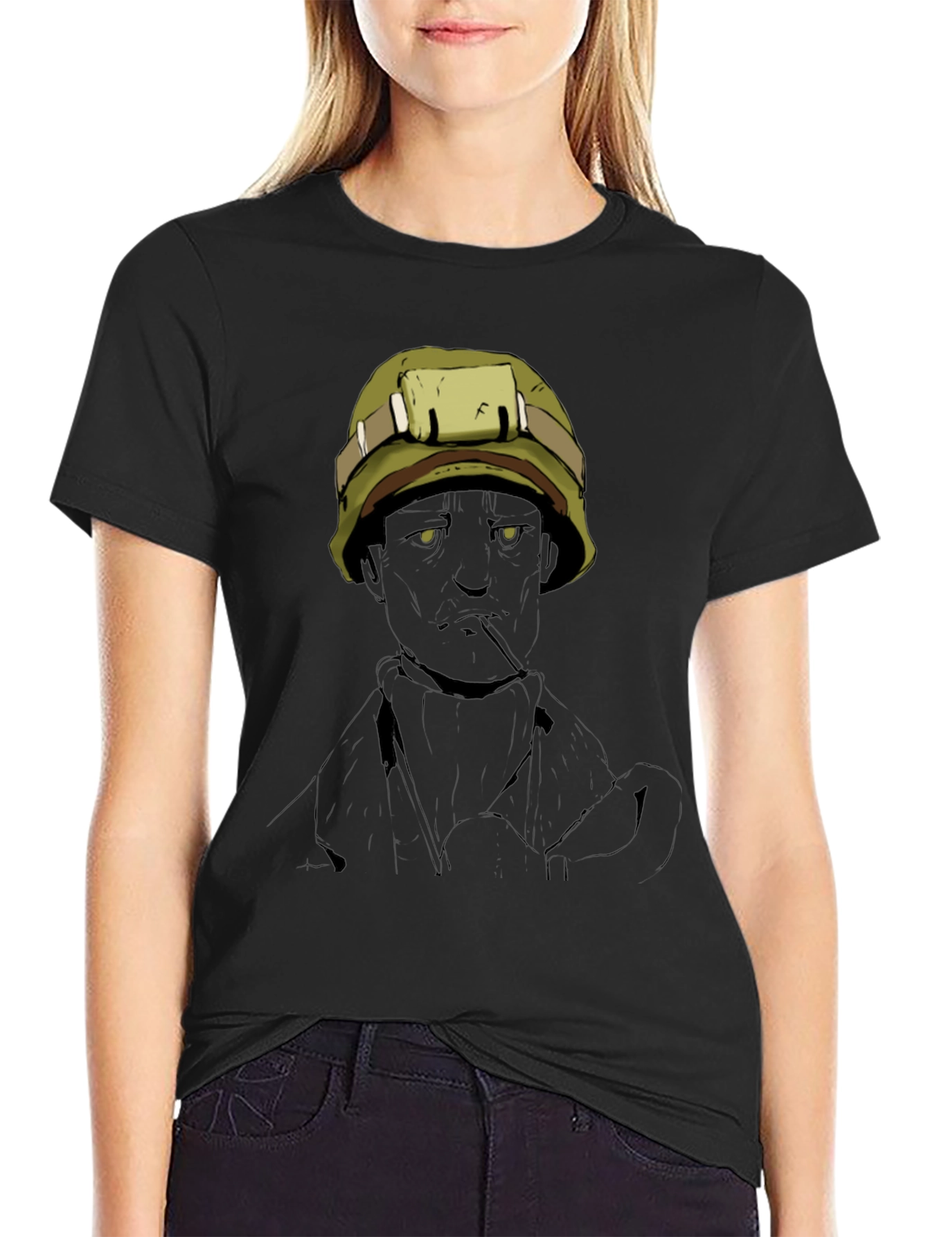 Graphic Tee: Vietnam Soldier Art T-Shirt