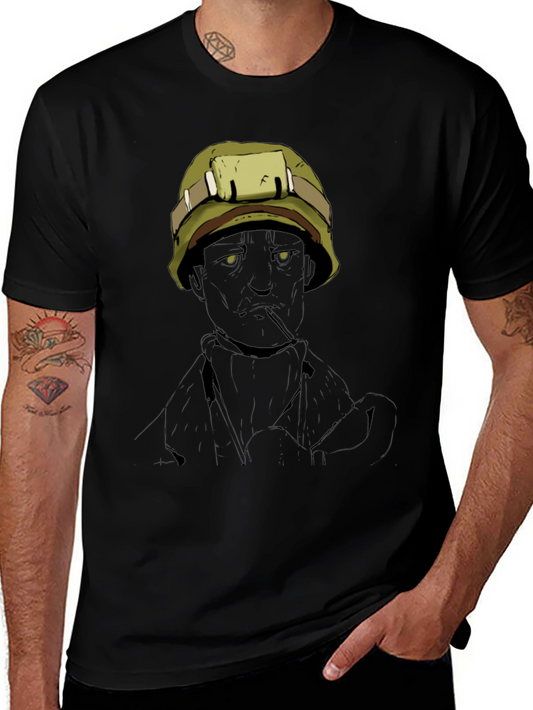 Graphic Tee: Vietnam Soldier Art T-Shirt