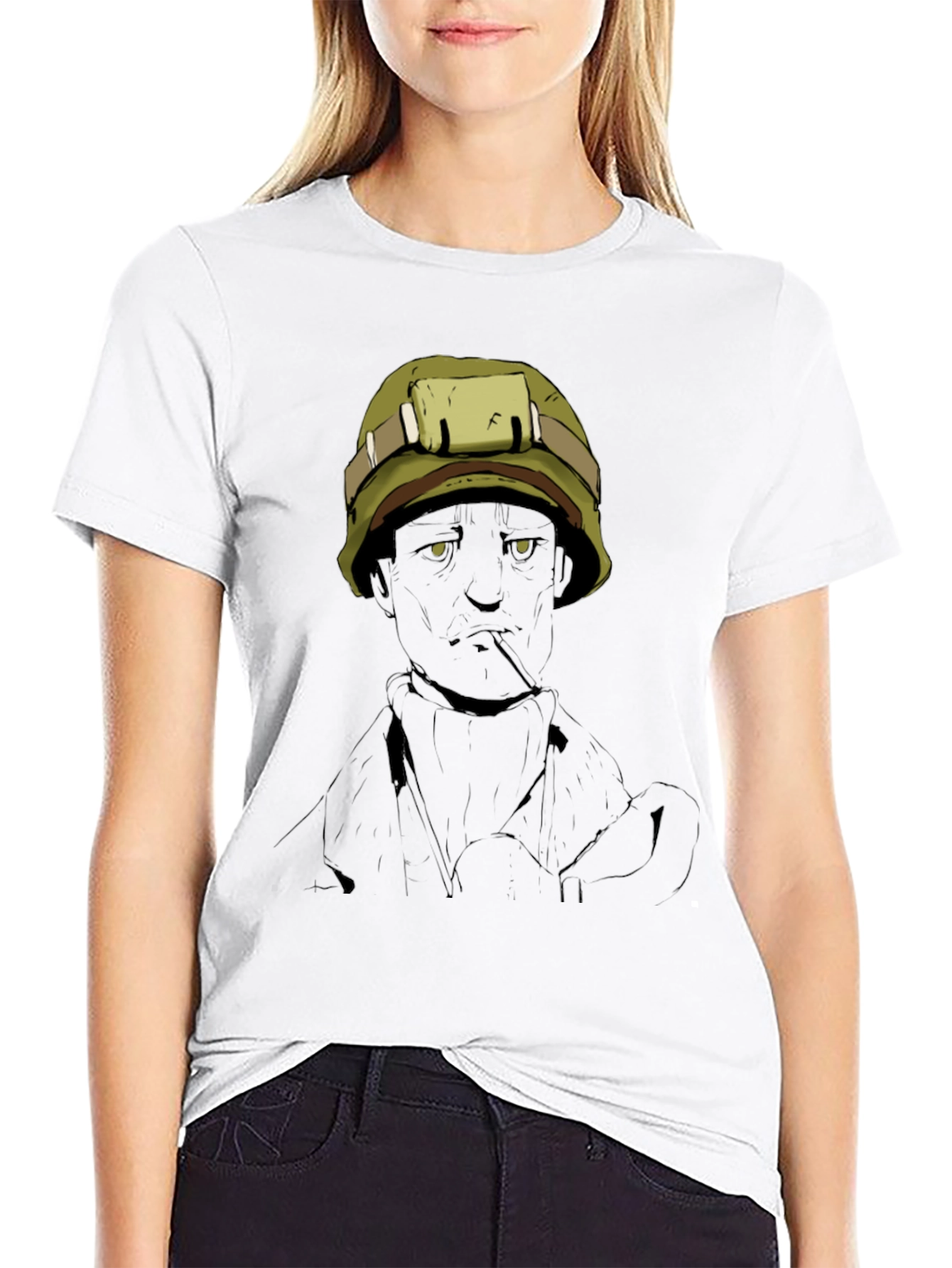 Graphic Tee: Vietnam Soldier Art T-Shirt